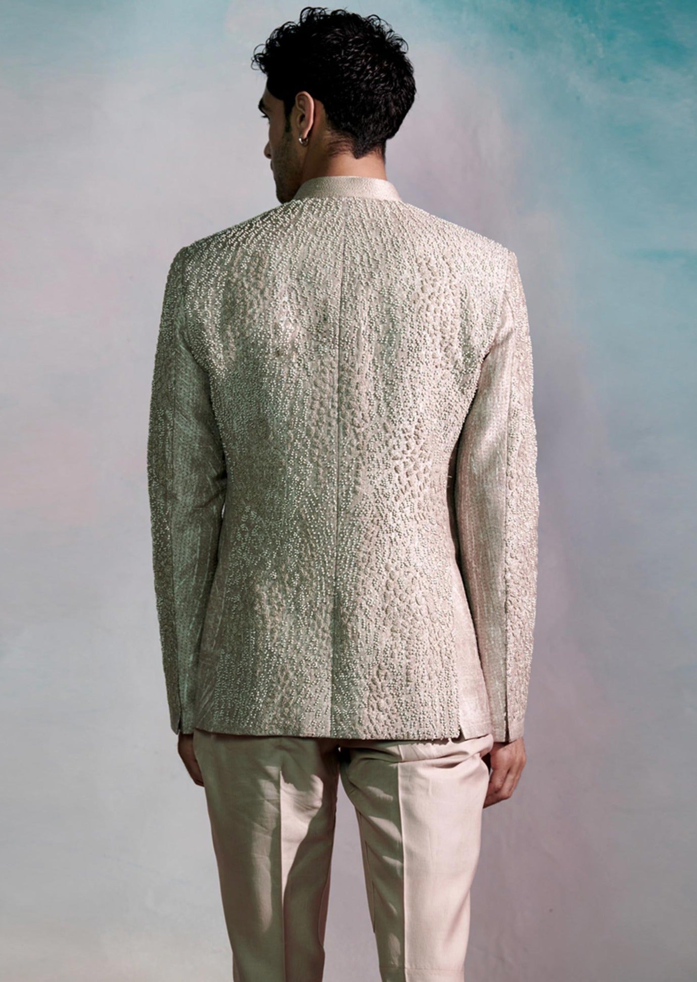 The Phlox Hand Beaded Bandgala Set