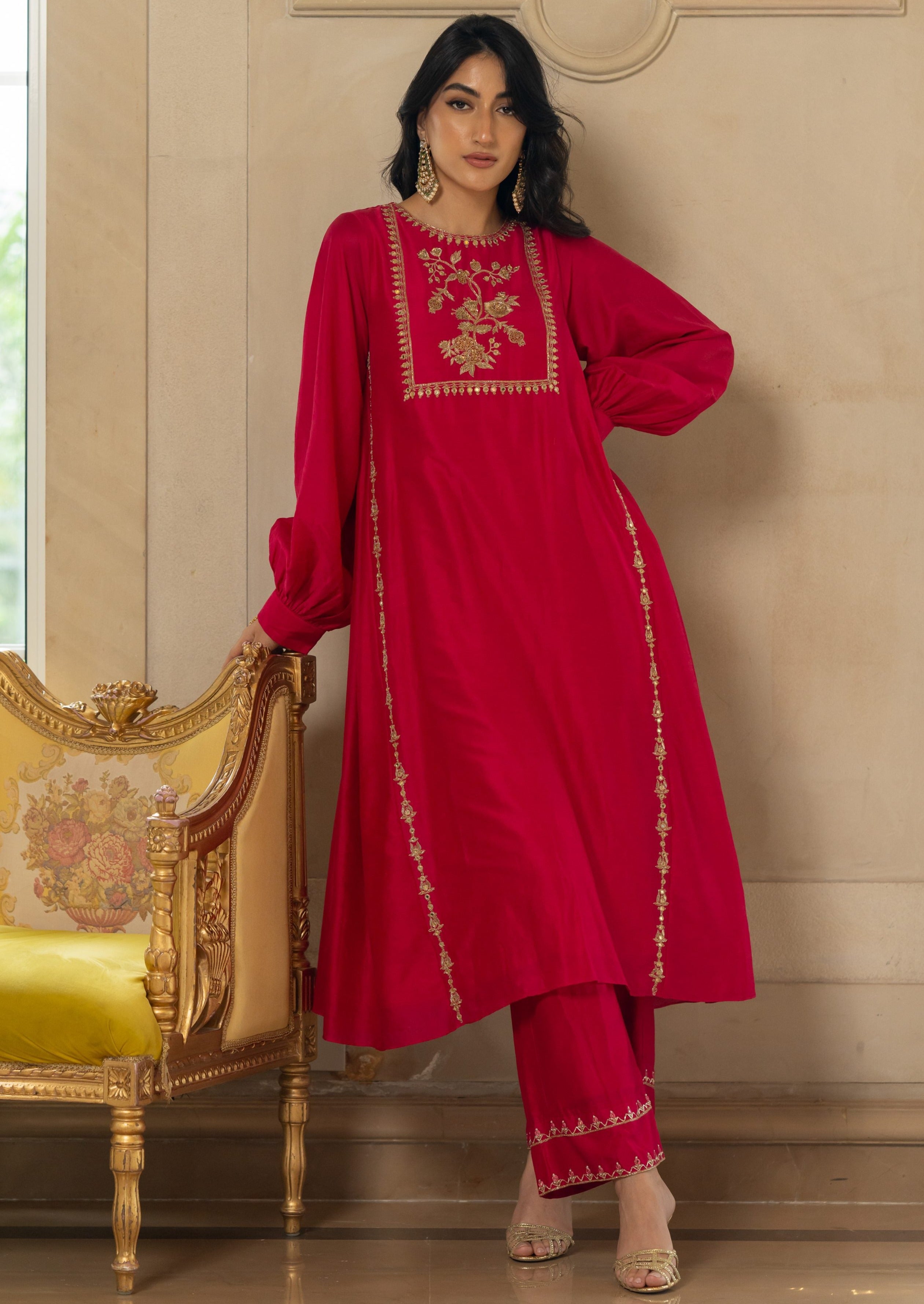 Anar Motif Kurta Set