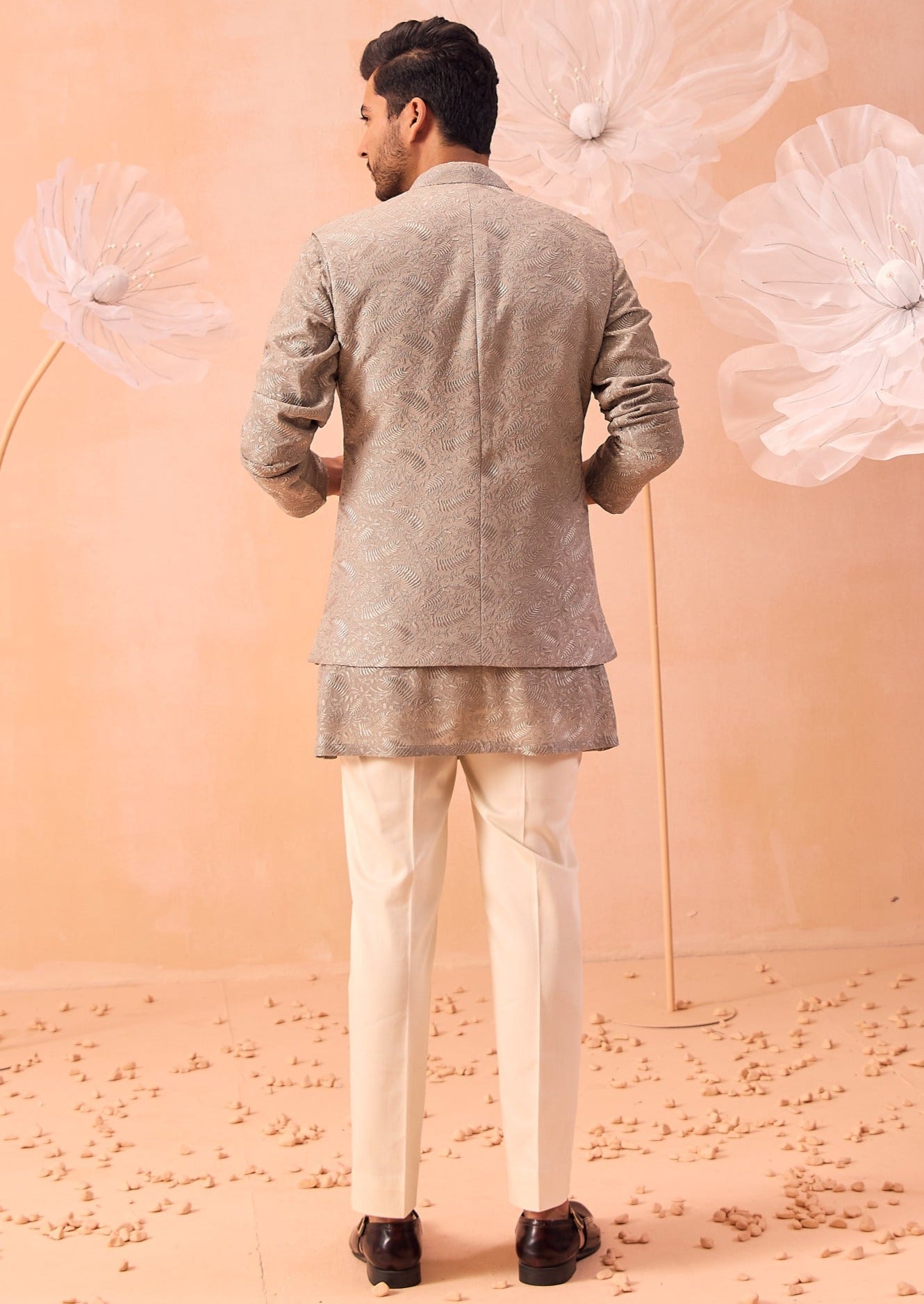 Misty Olive Open Jacket Set