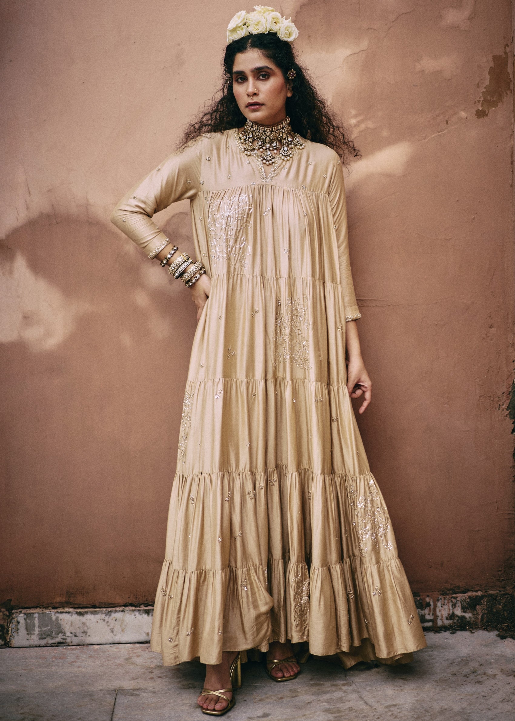 Tiered Anarkali Set