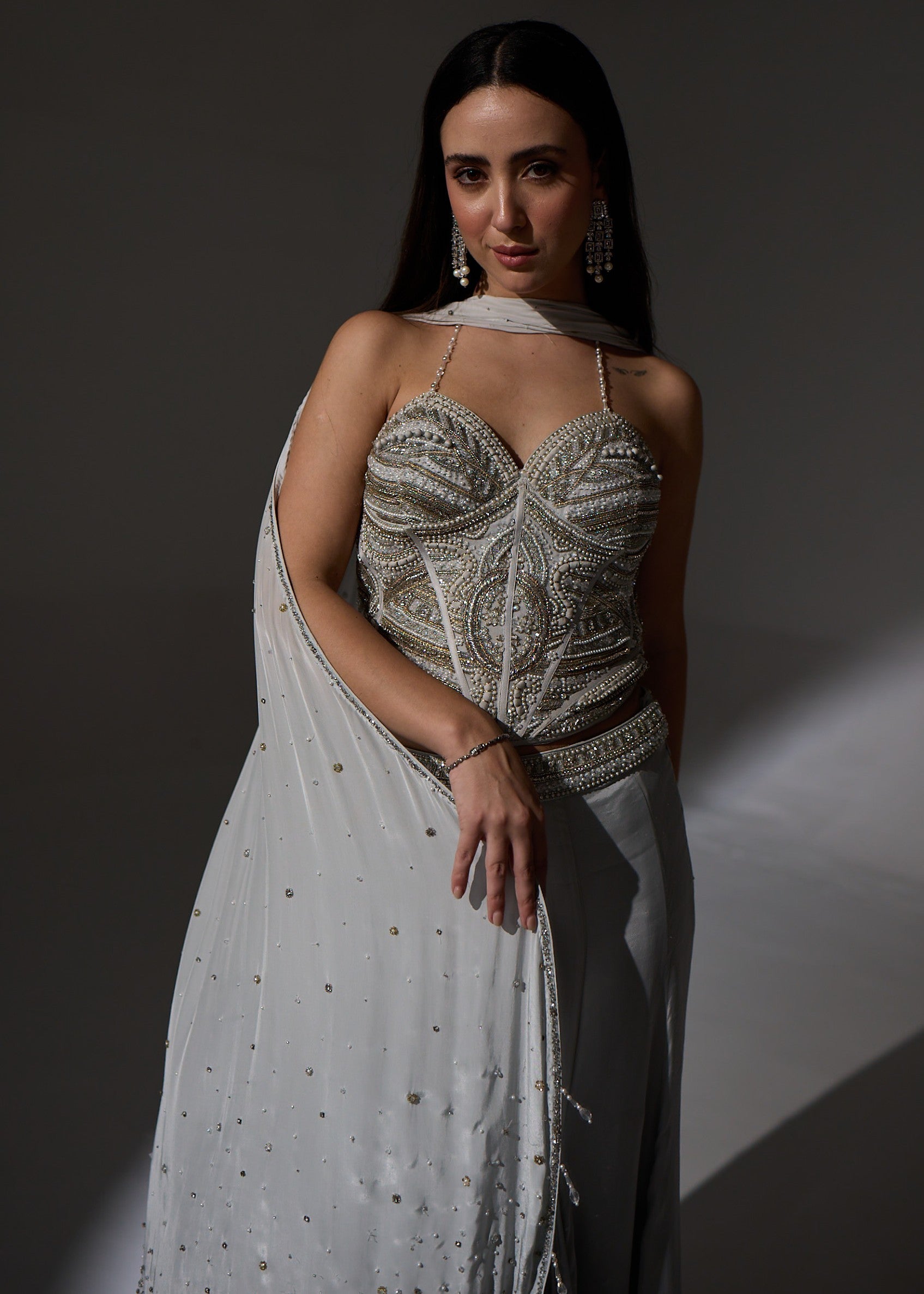 Agnes Corset Sharara Set