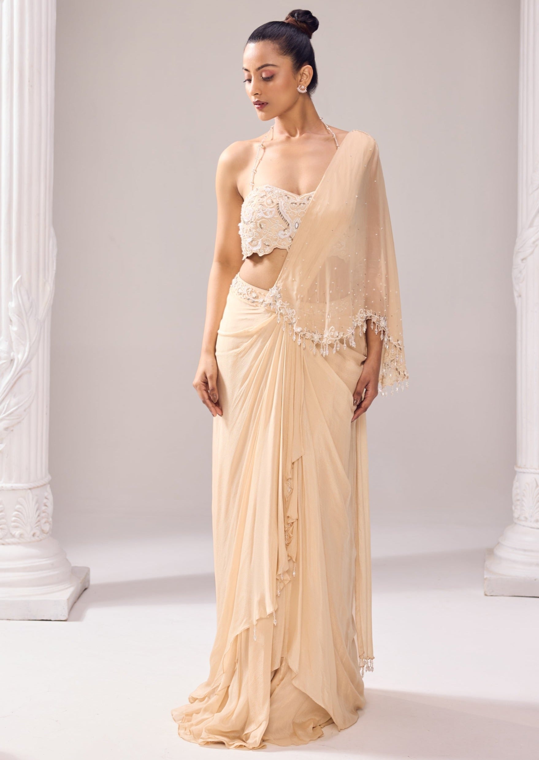 A-Symmetrical Drape Sari