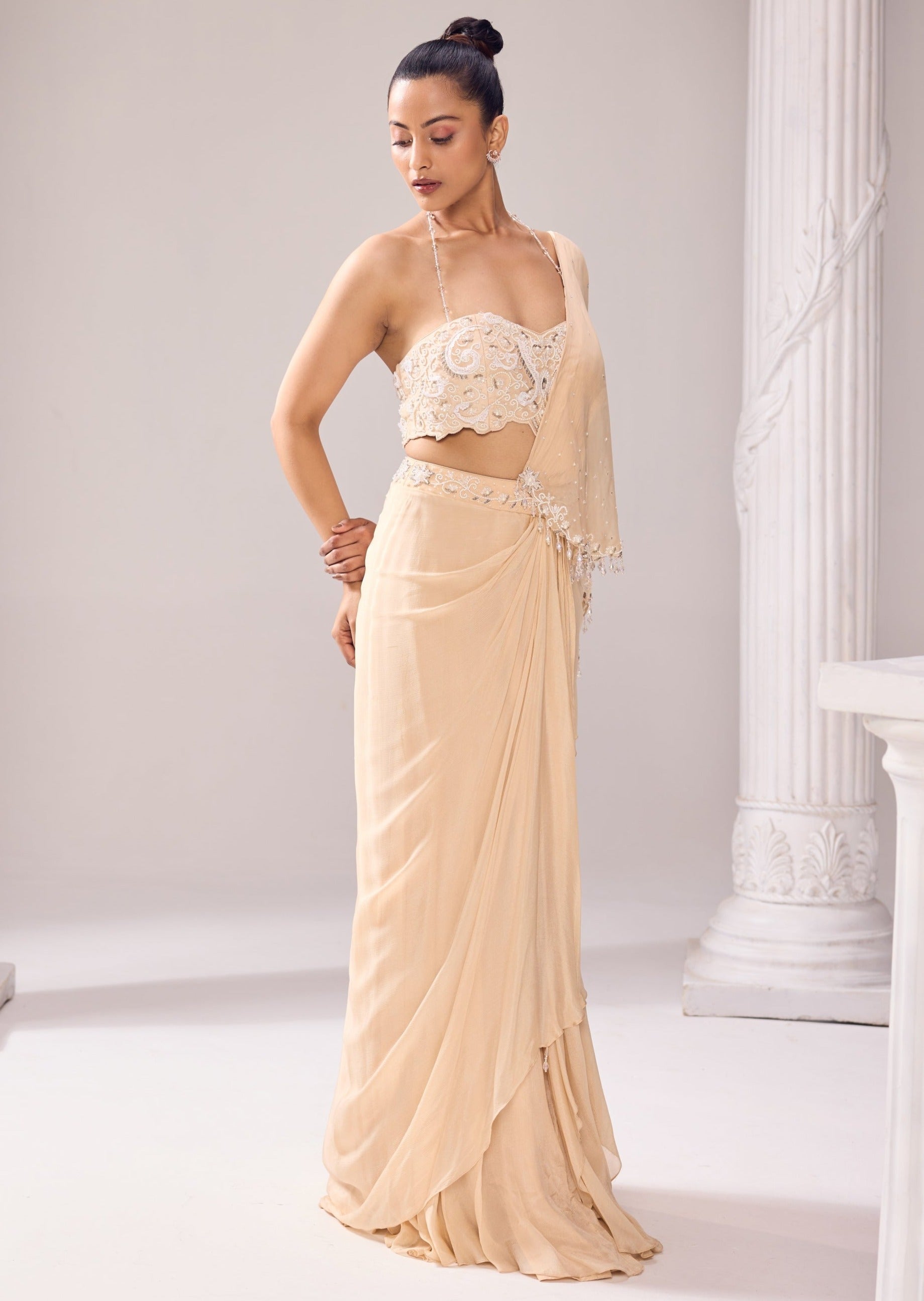 A-Symmetrical Drape Sari