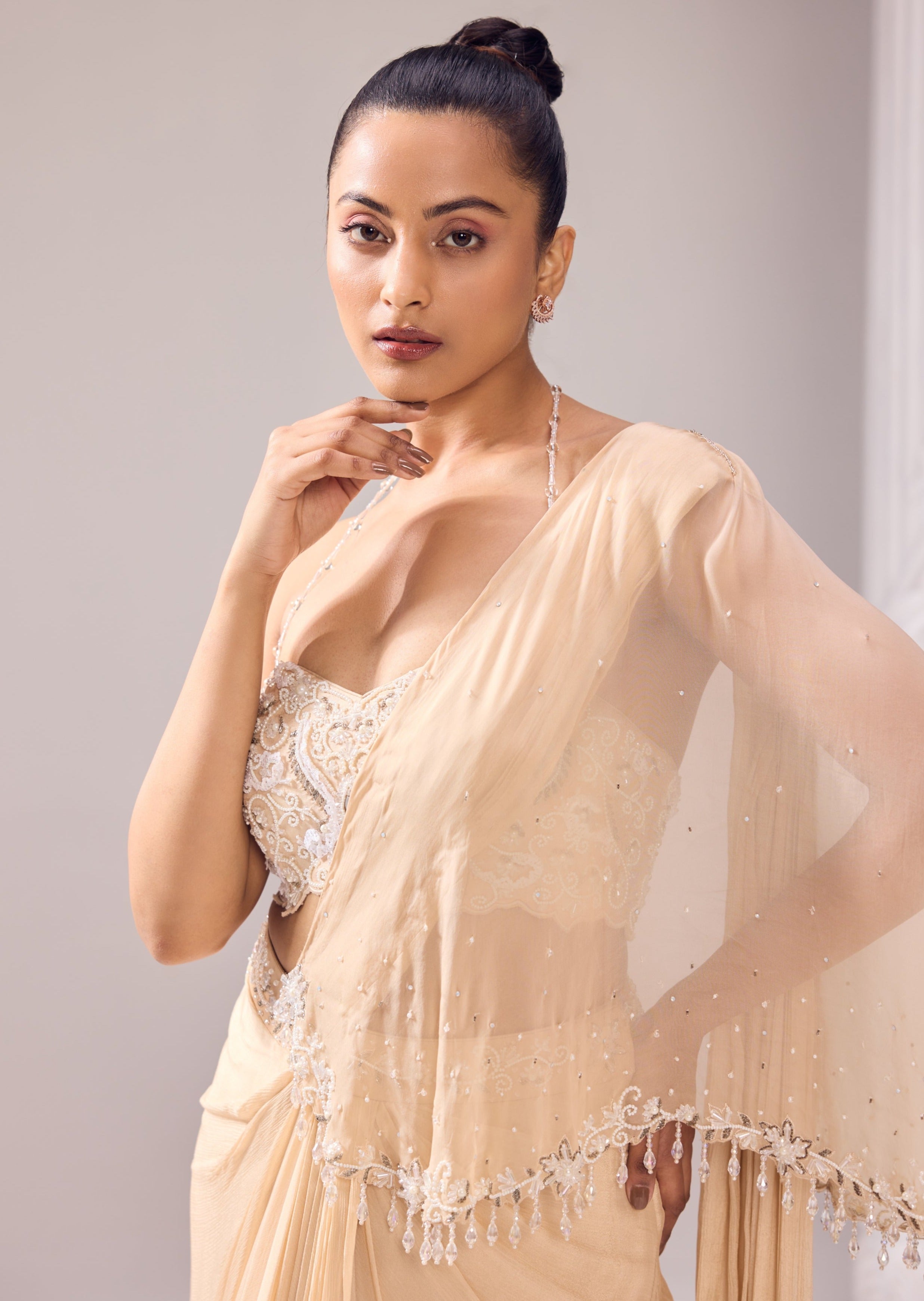 A-Symmetrical Drape Sari