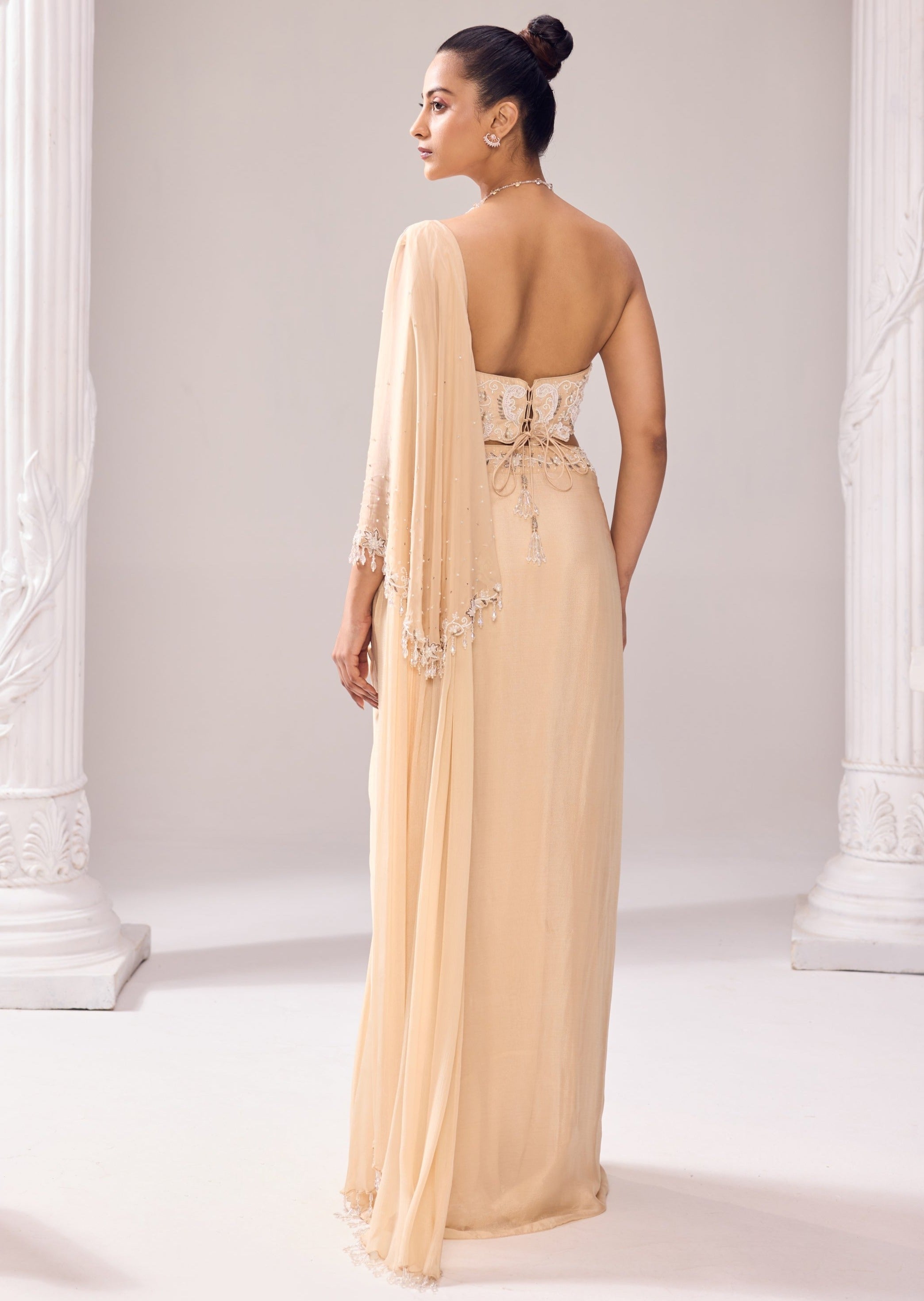 A-Symmetrical Drape Sari