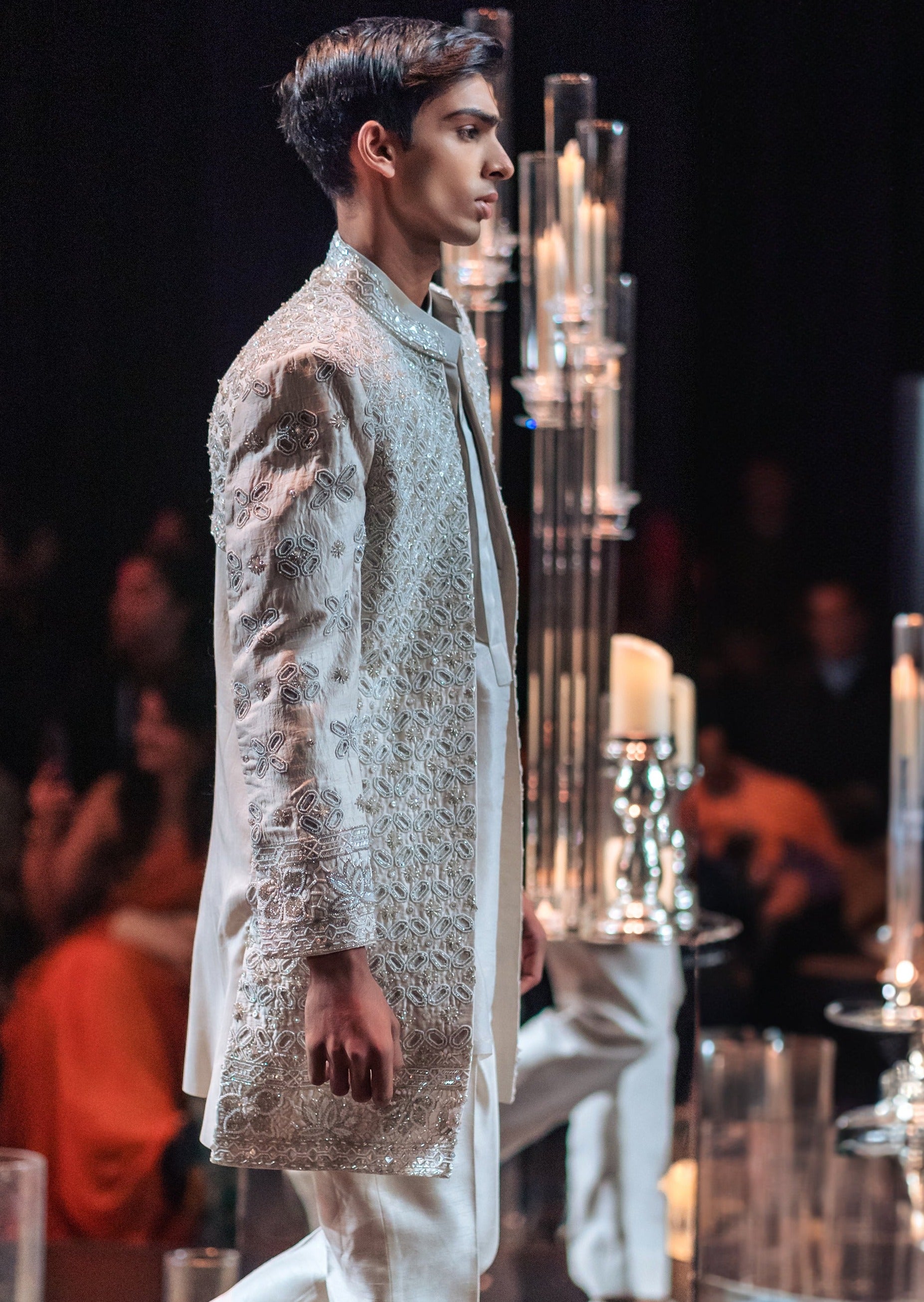 Grey Indo Fusion Jacket And Kurta Set