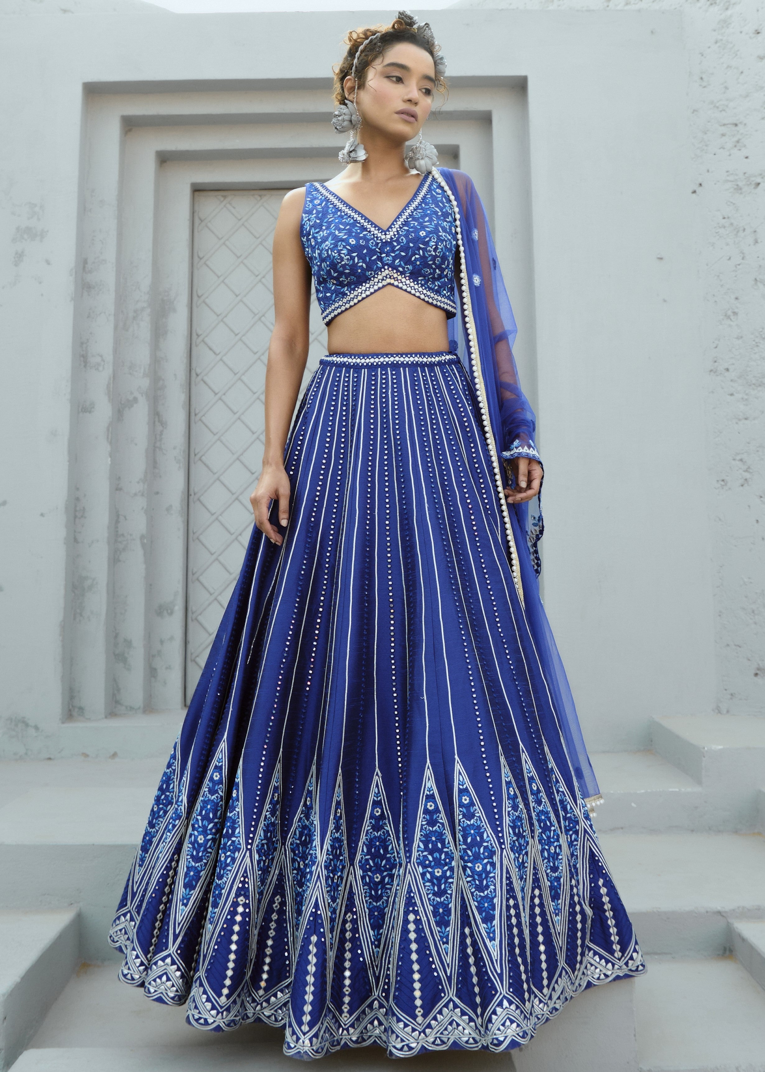 Blue Sunflower Skirt