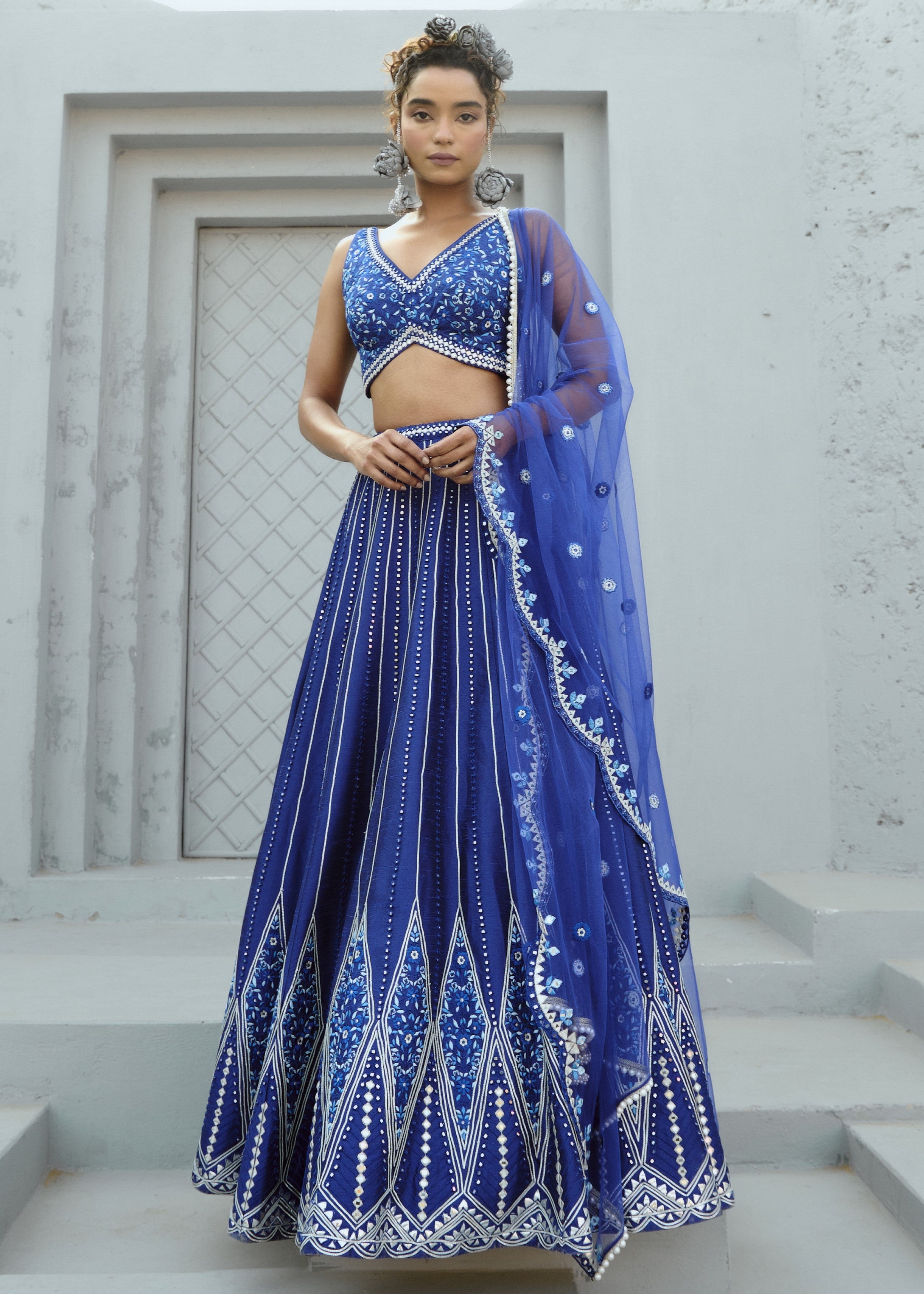 Blue Sunflower Skirt