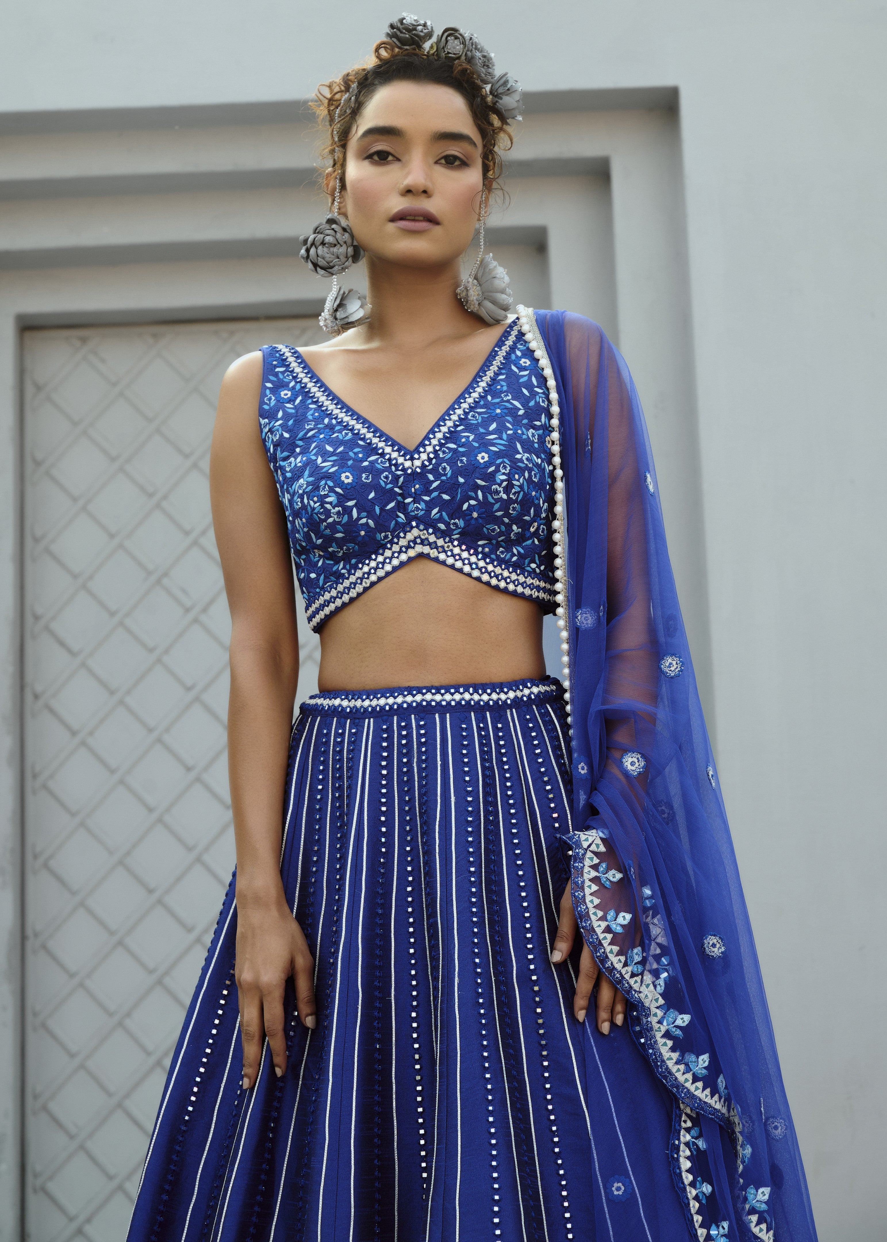 Blue Sunflower Skirt