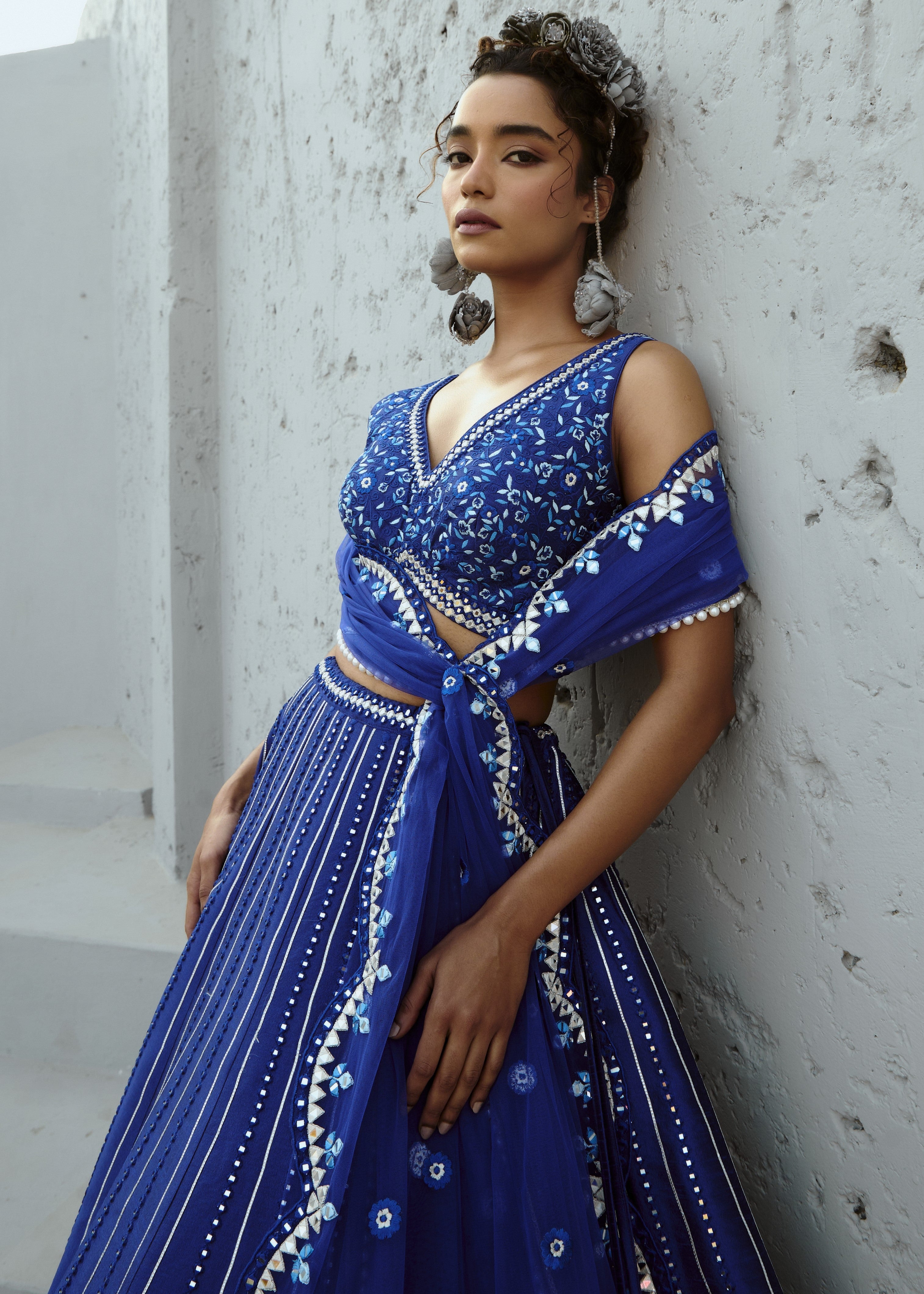 Blue Sunflower Skirt