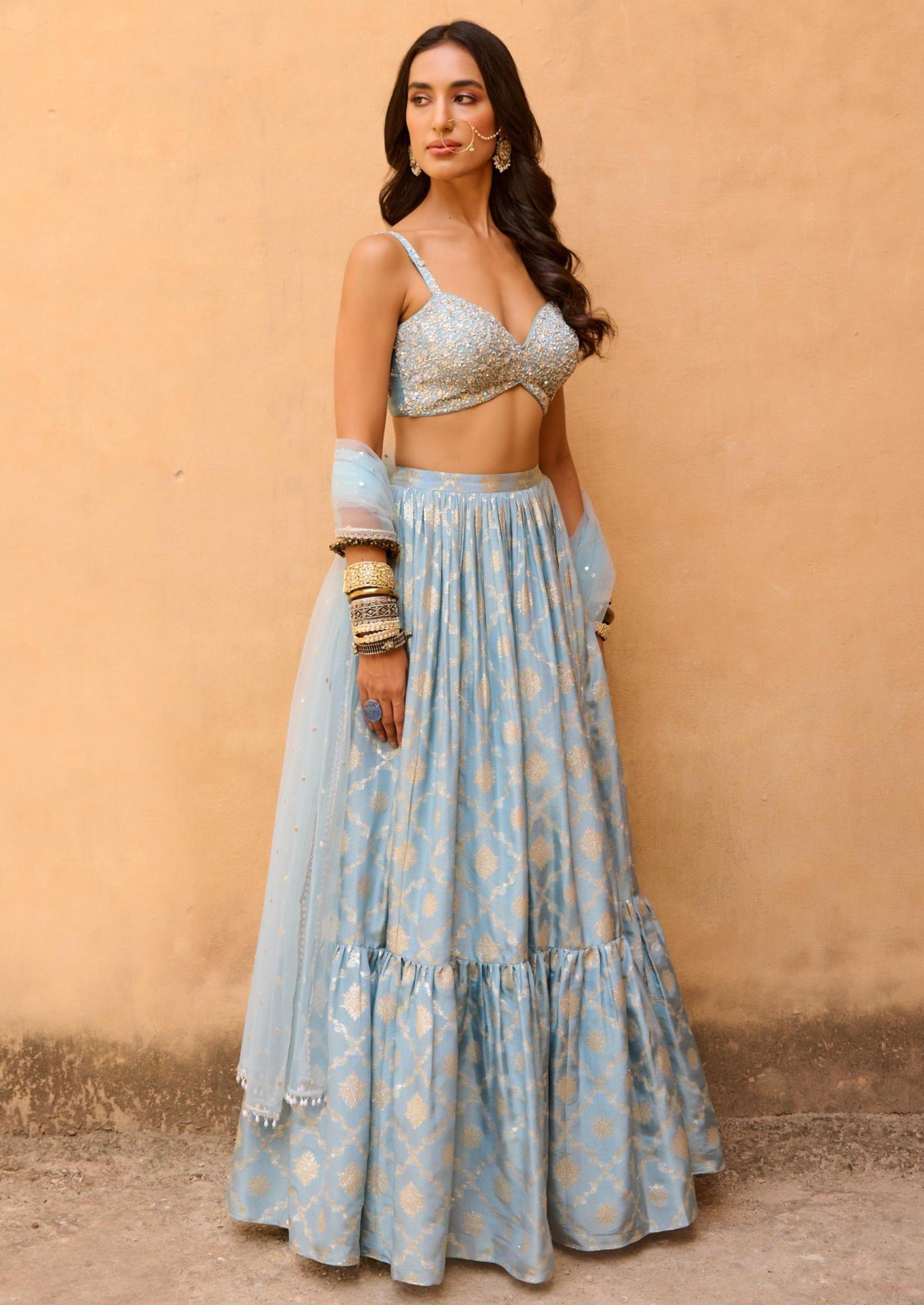 Pearl Jamewar Skirt