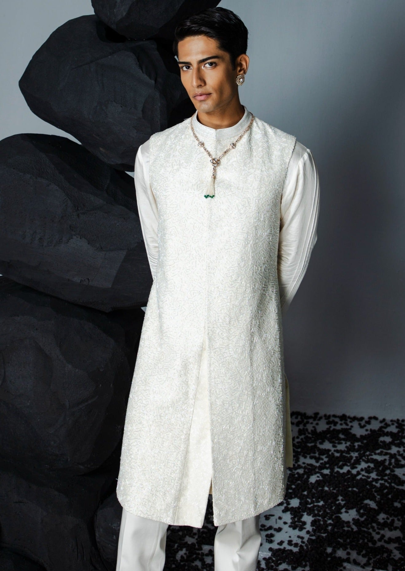 Eternal Sleeveless Sherwani Set