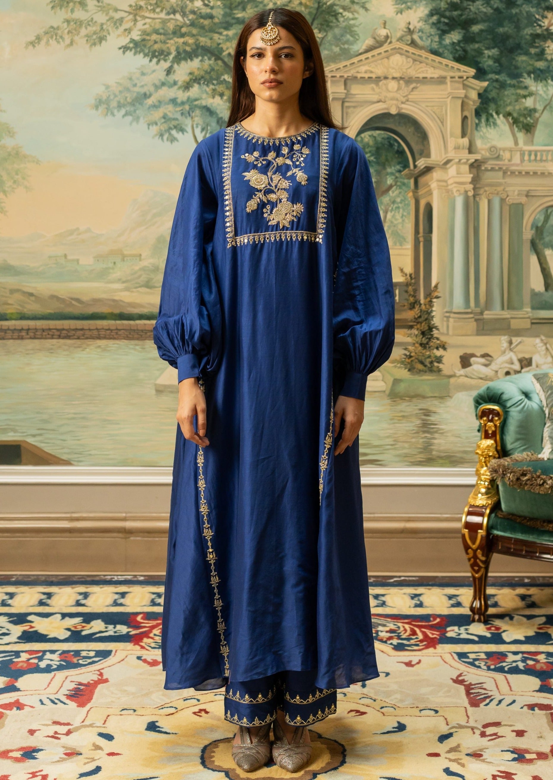Electric Blue Kurta Set