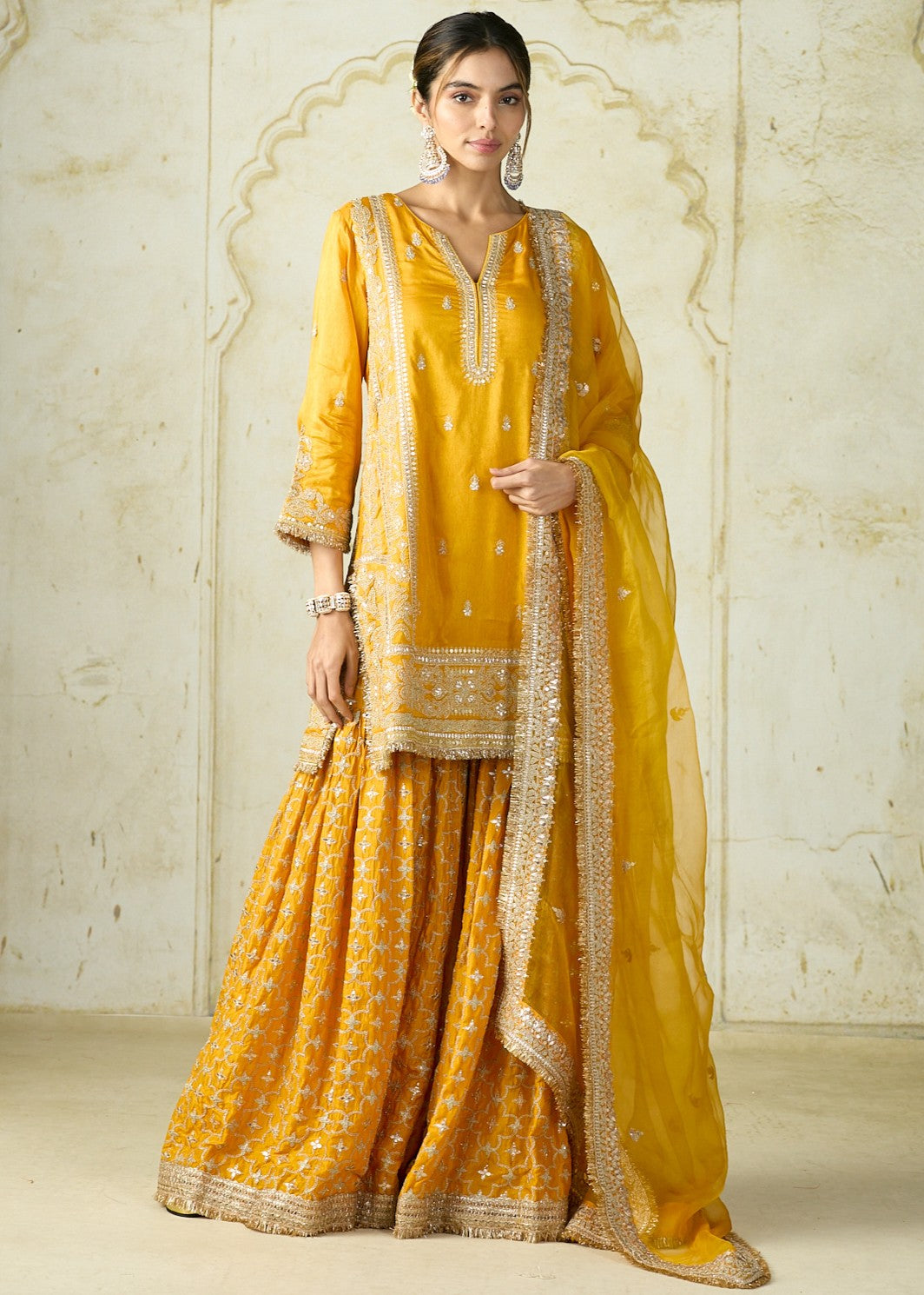 Mustard Yellow Mumtaz Sharara Set