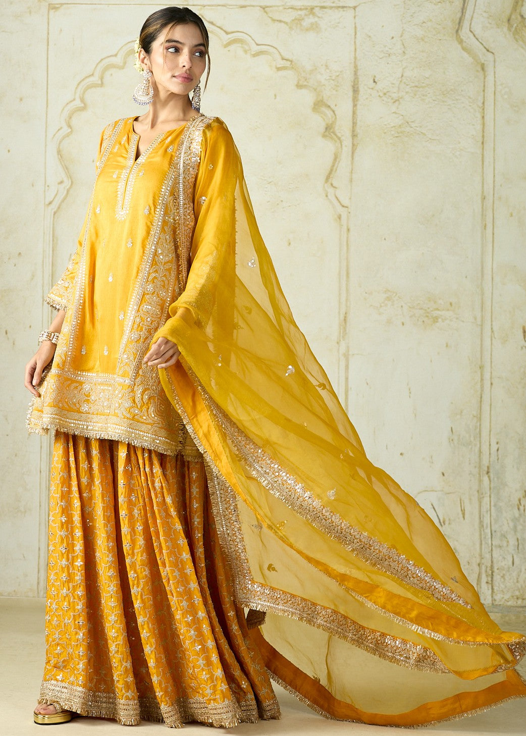 Mustard Yellow Mumtaz Sharara Set