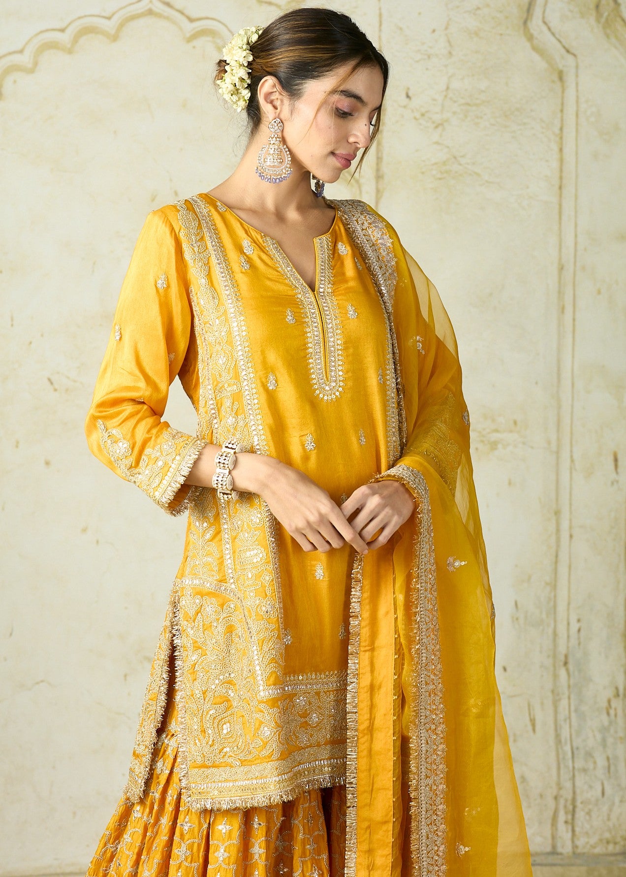 Mustard Yellow Mumtaz Sharara Set