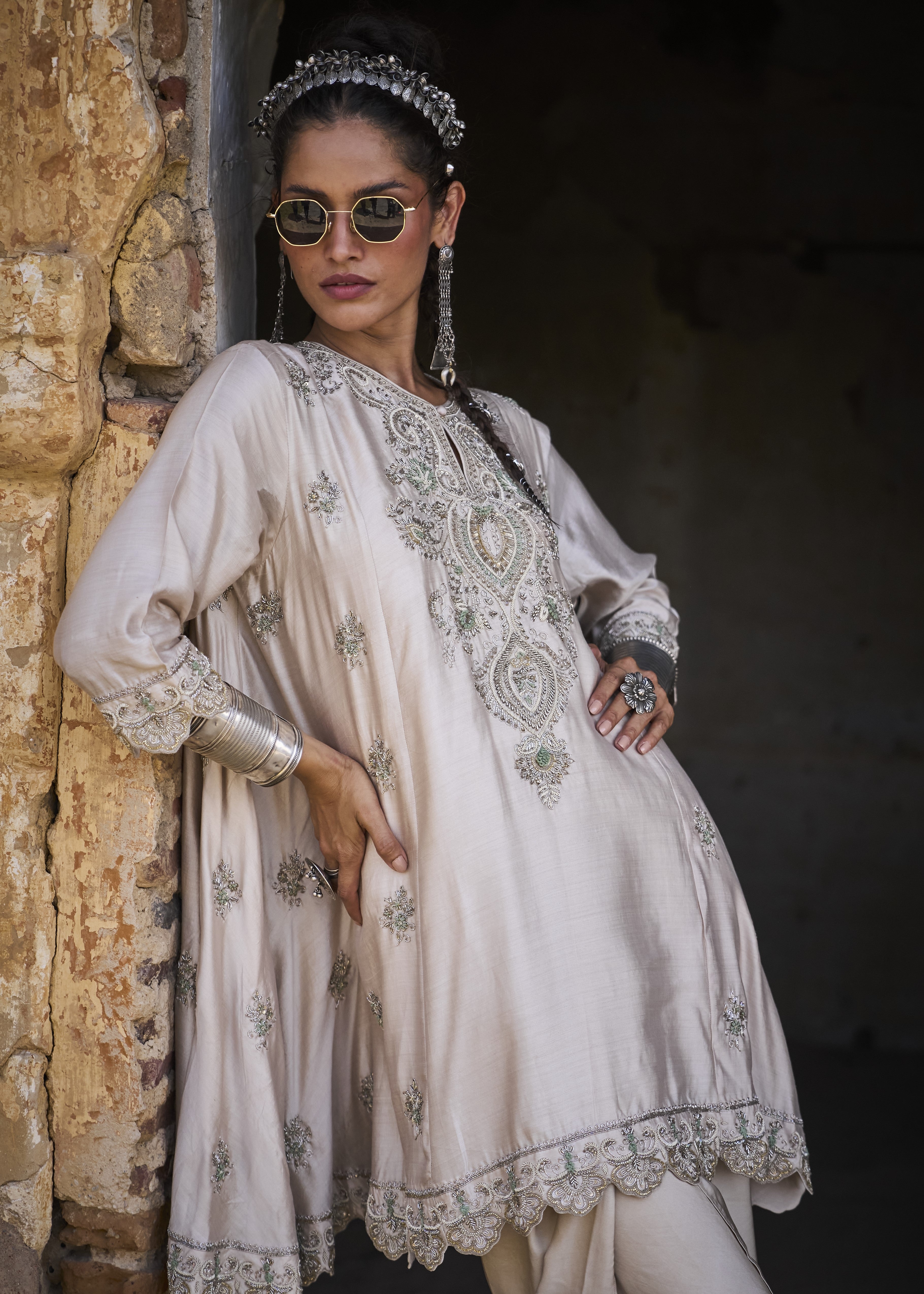 Beige Tunic Set