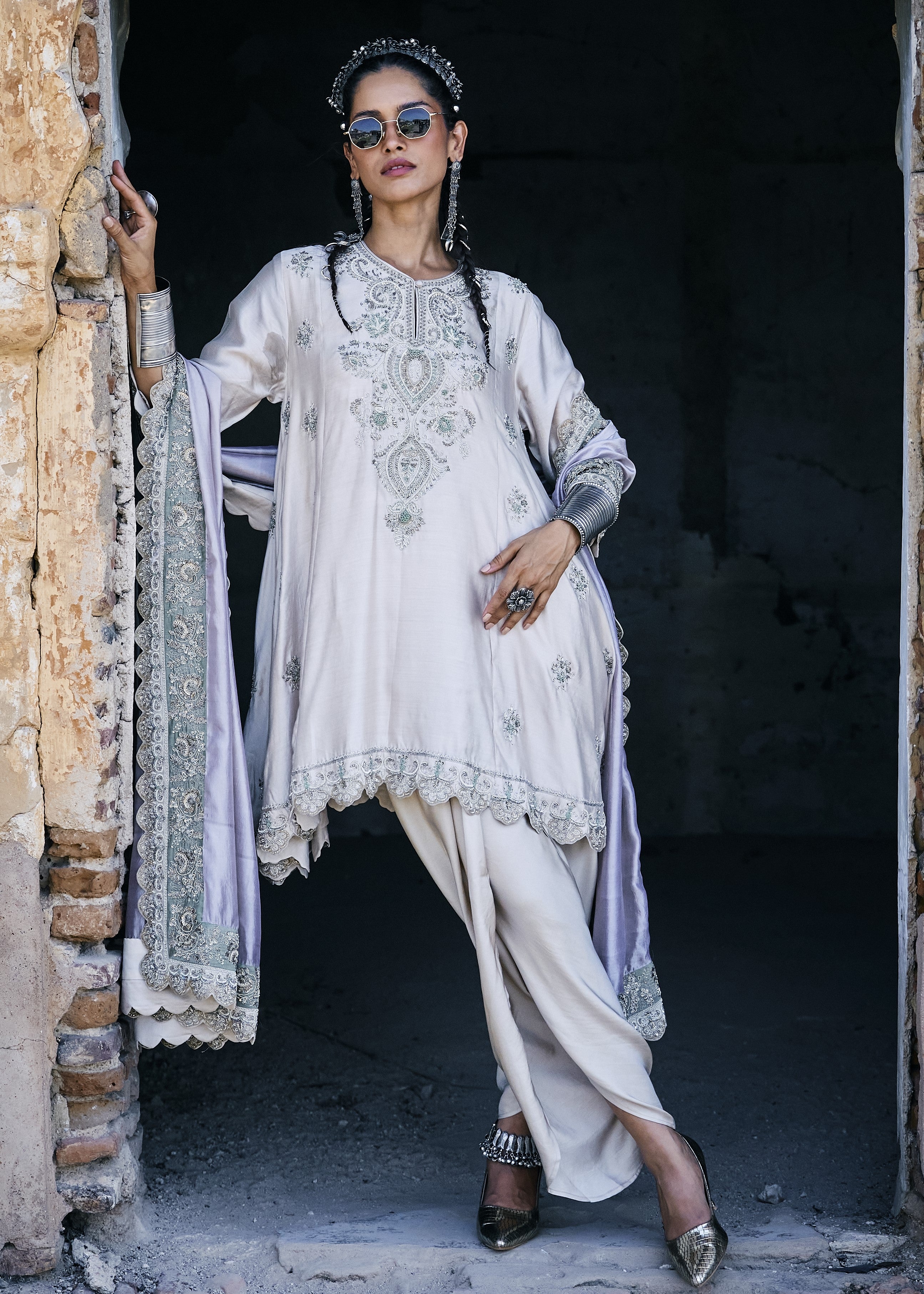 Beige Tunic Set