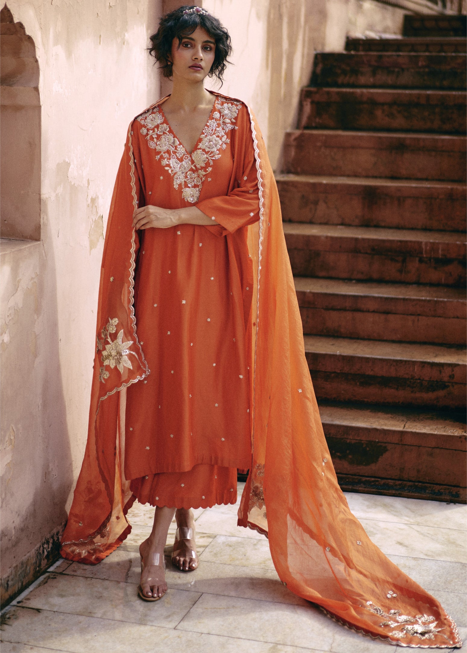 Burnt Orange Kurta Set
