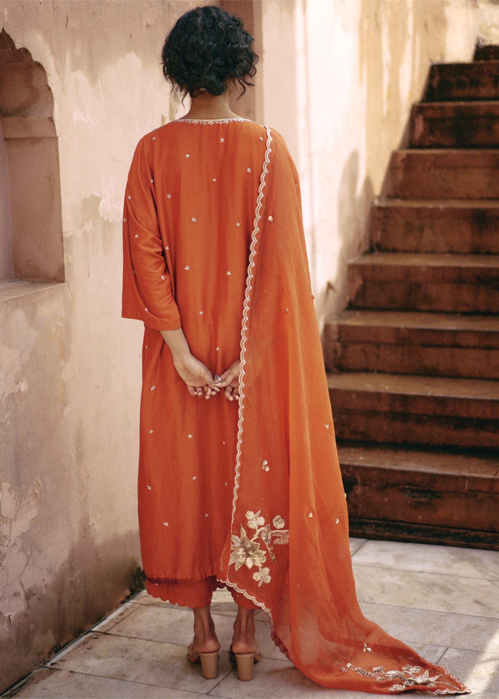 Burnt Orange Kurta Set