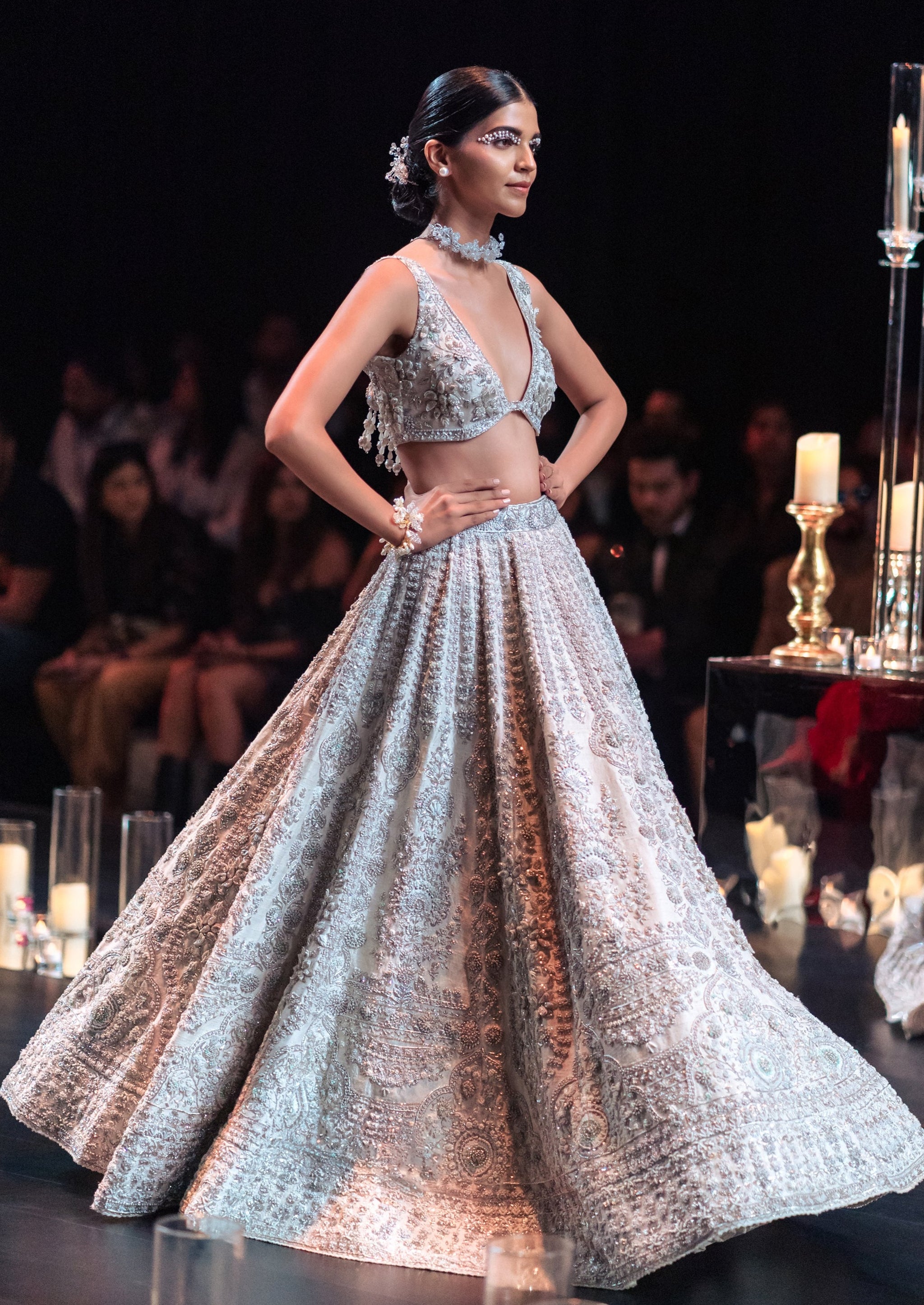 Riverlyn Beige Lehenga Set