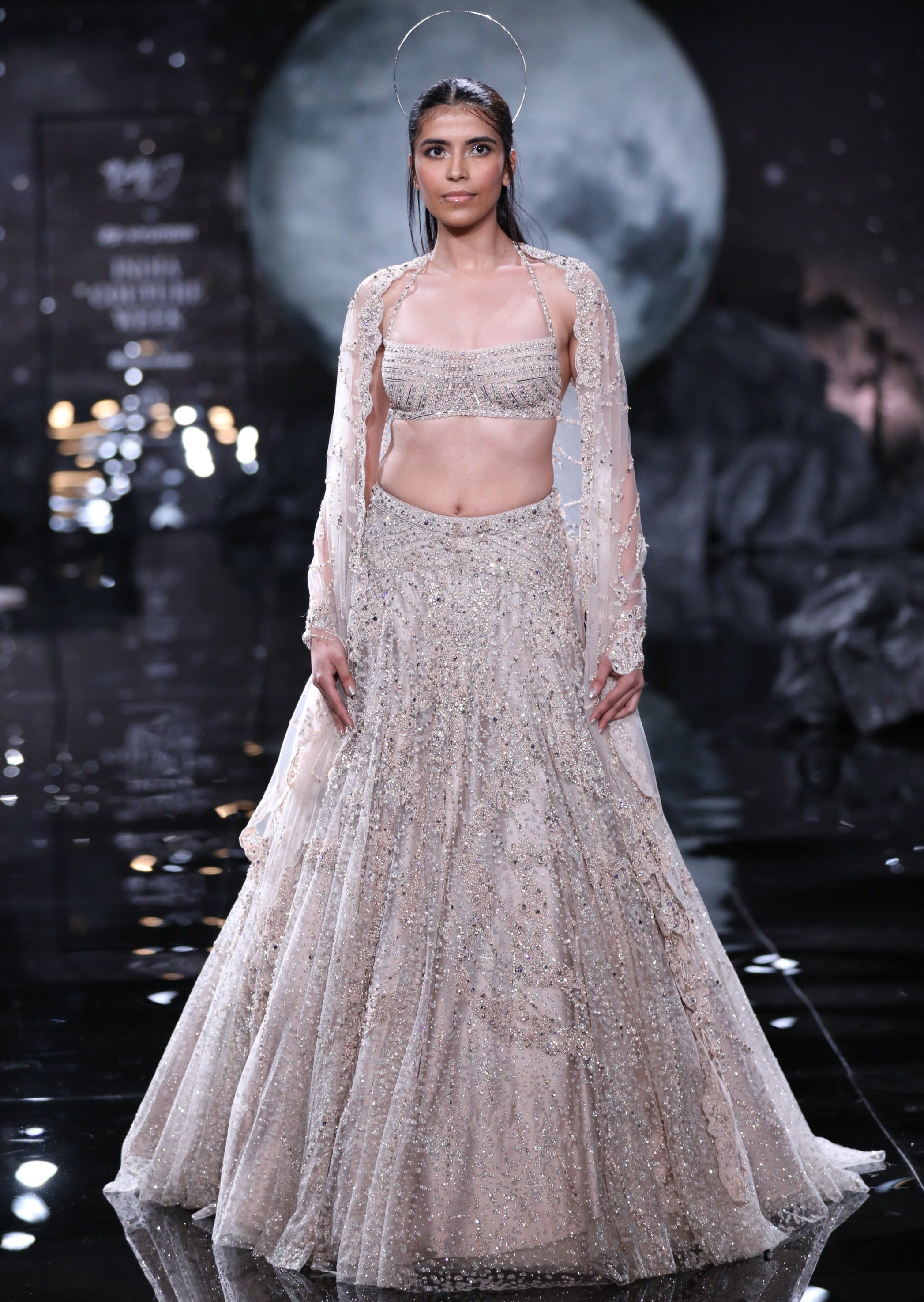 Ophelia Shimmer Tulle Bridal Lehenga Set