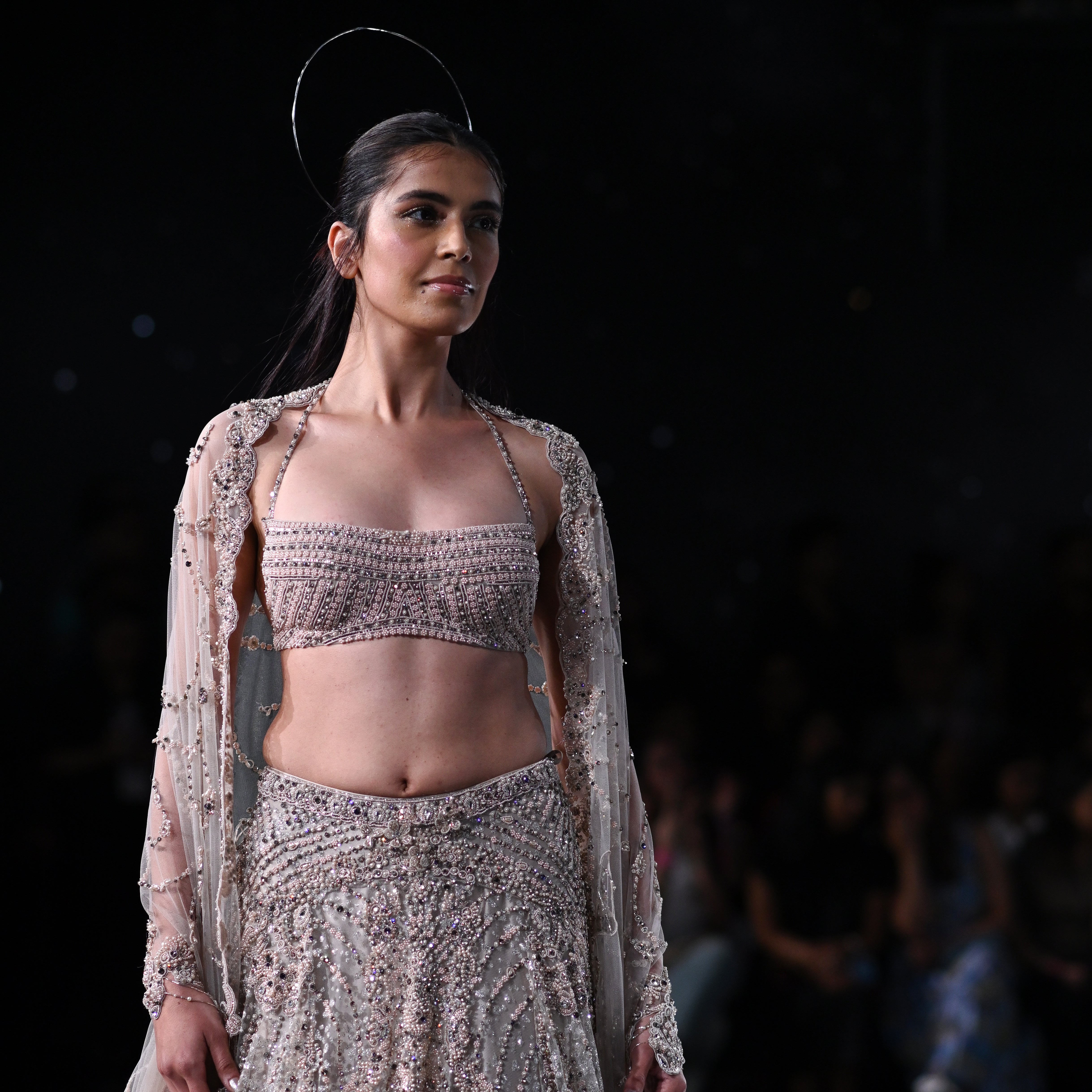 Ophelia Shimmer Tulle Bridal Lehenga Set