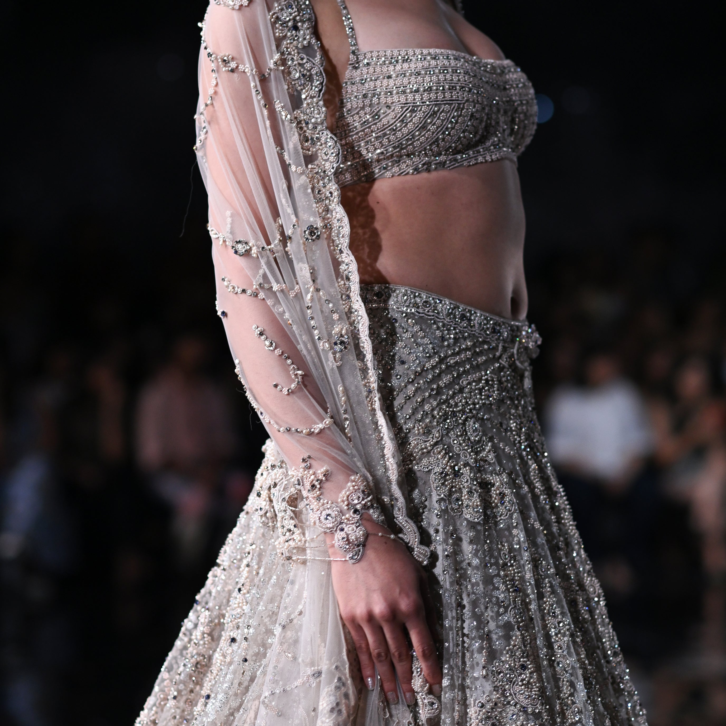 Ophelia Shimmer Tulle Bridal Lehenga Set