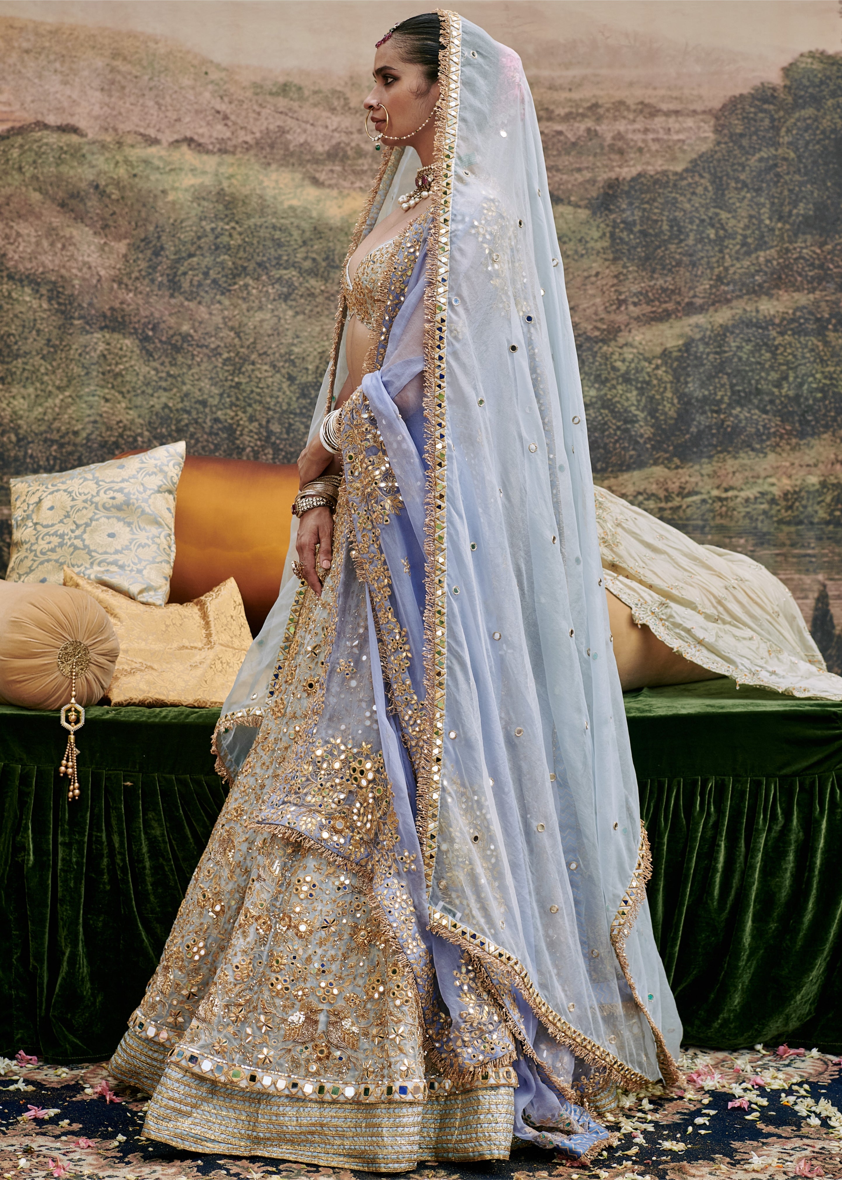 Khwab Sitara Lehenga and Veil