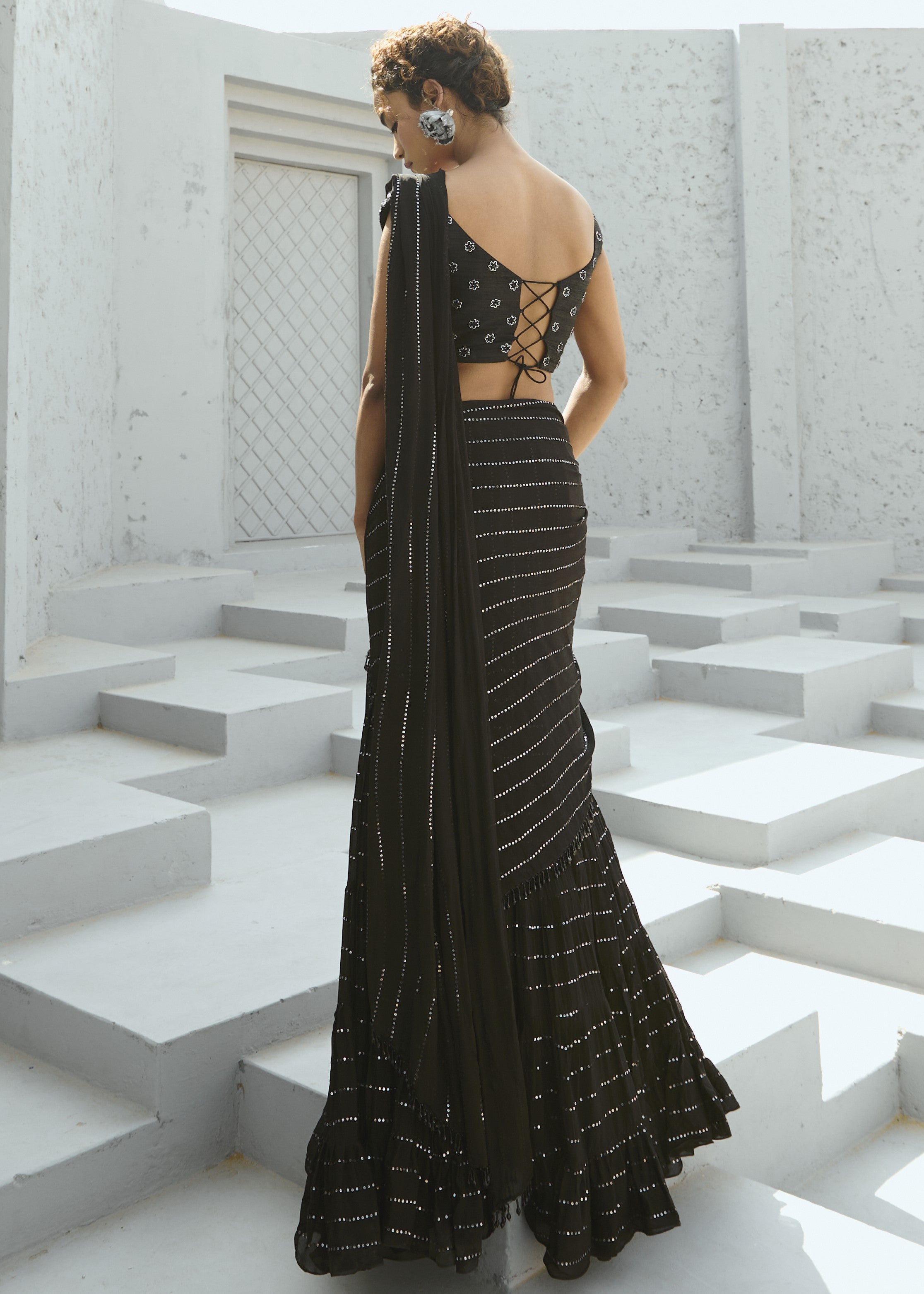 Sky Pre Drape Sari
