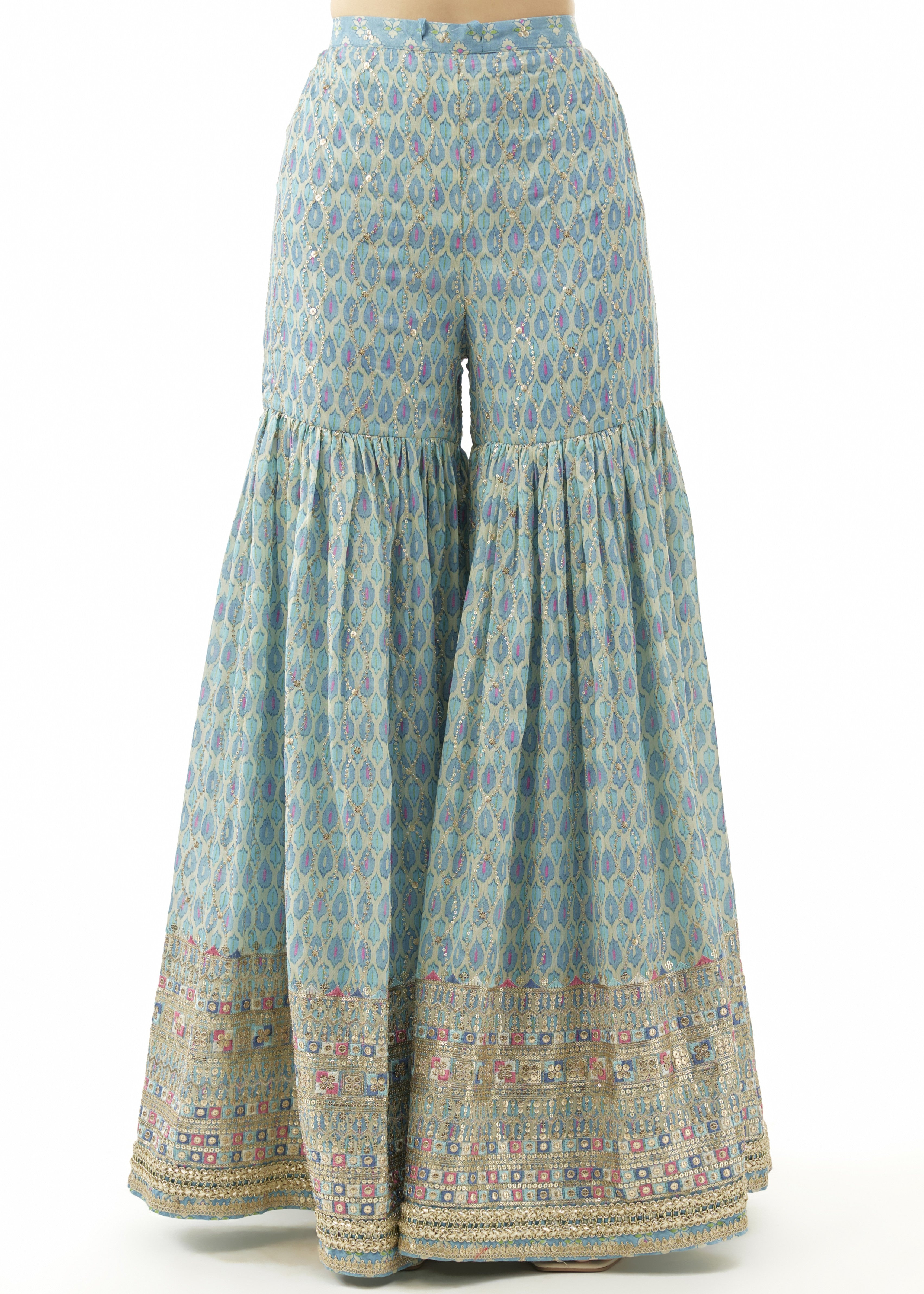 Blue Dhruvi Sharara Set