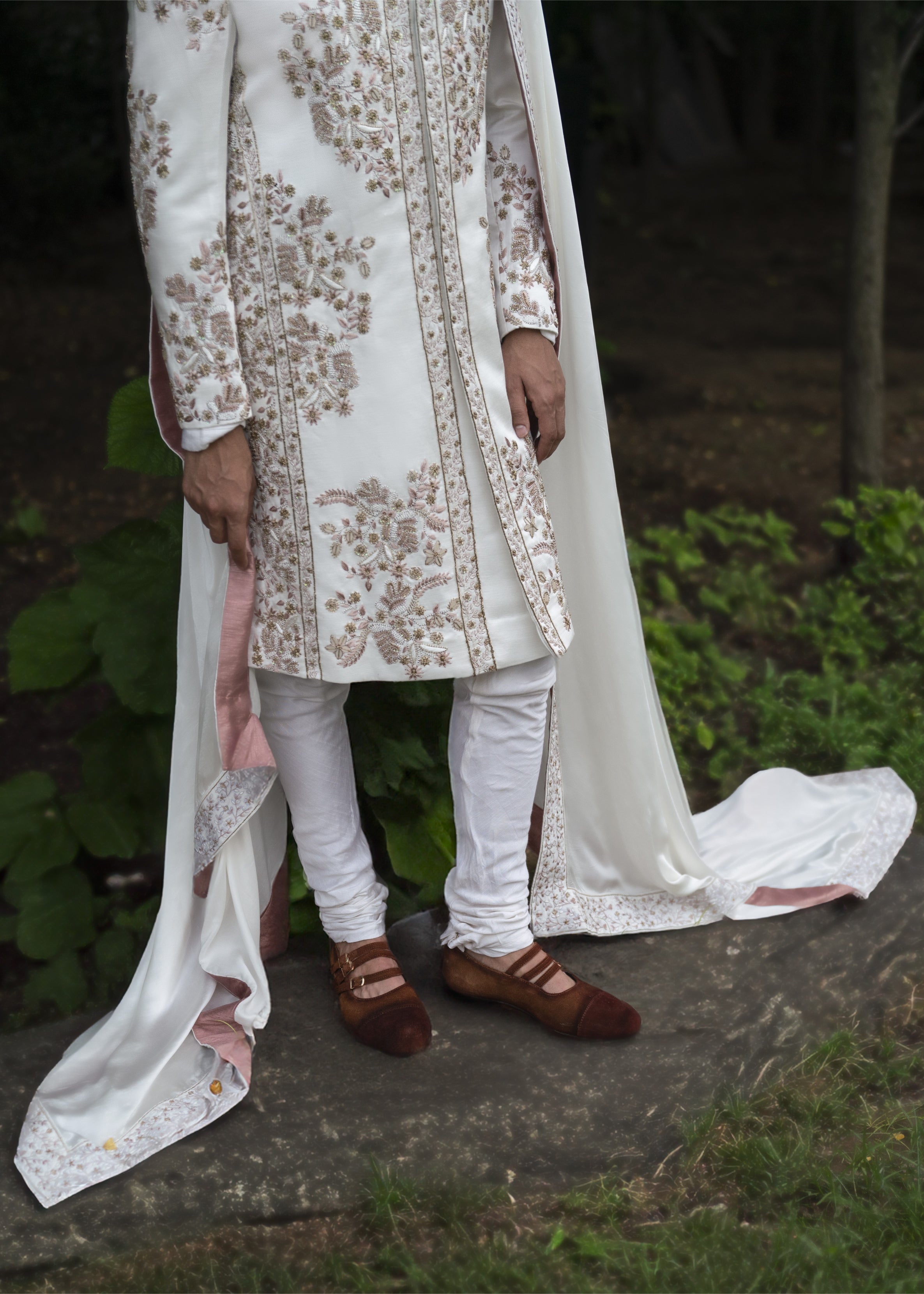 Ivory Fleur Sherwani Set