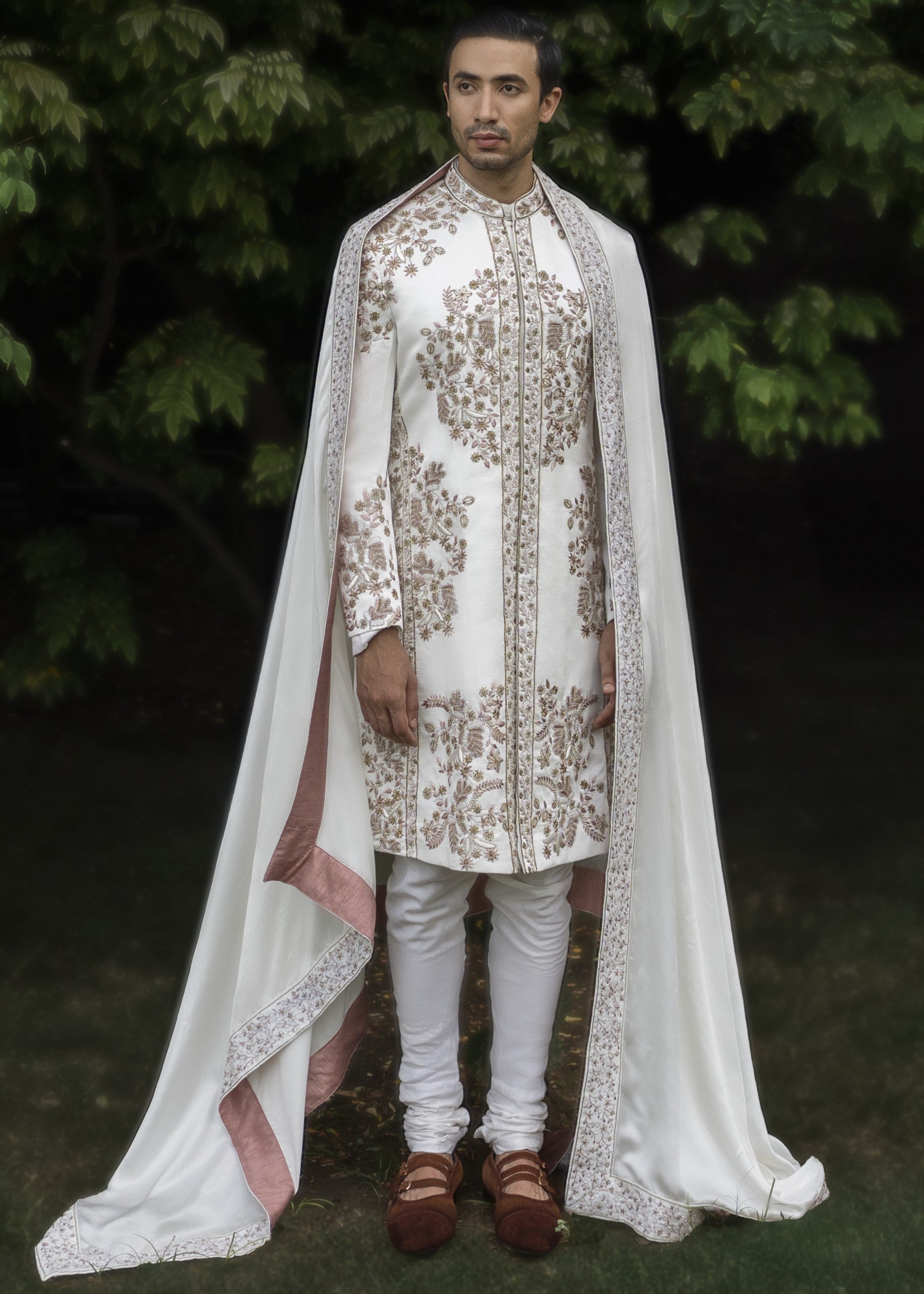 Ivory Fleur Sherwani Set