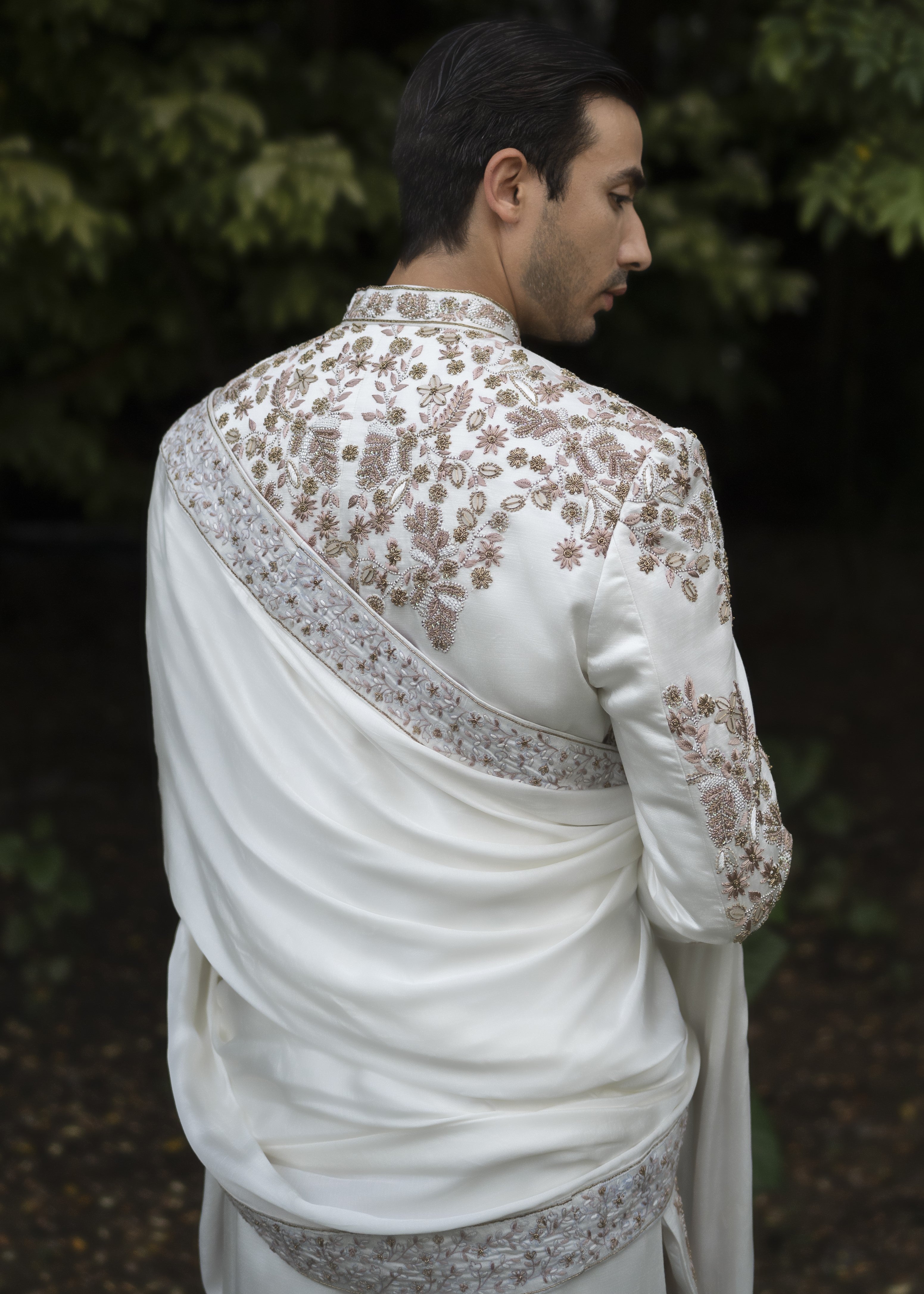 Ivory Fleur Sherwani Set