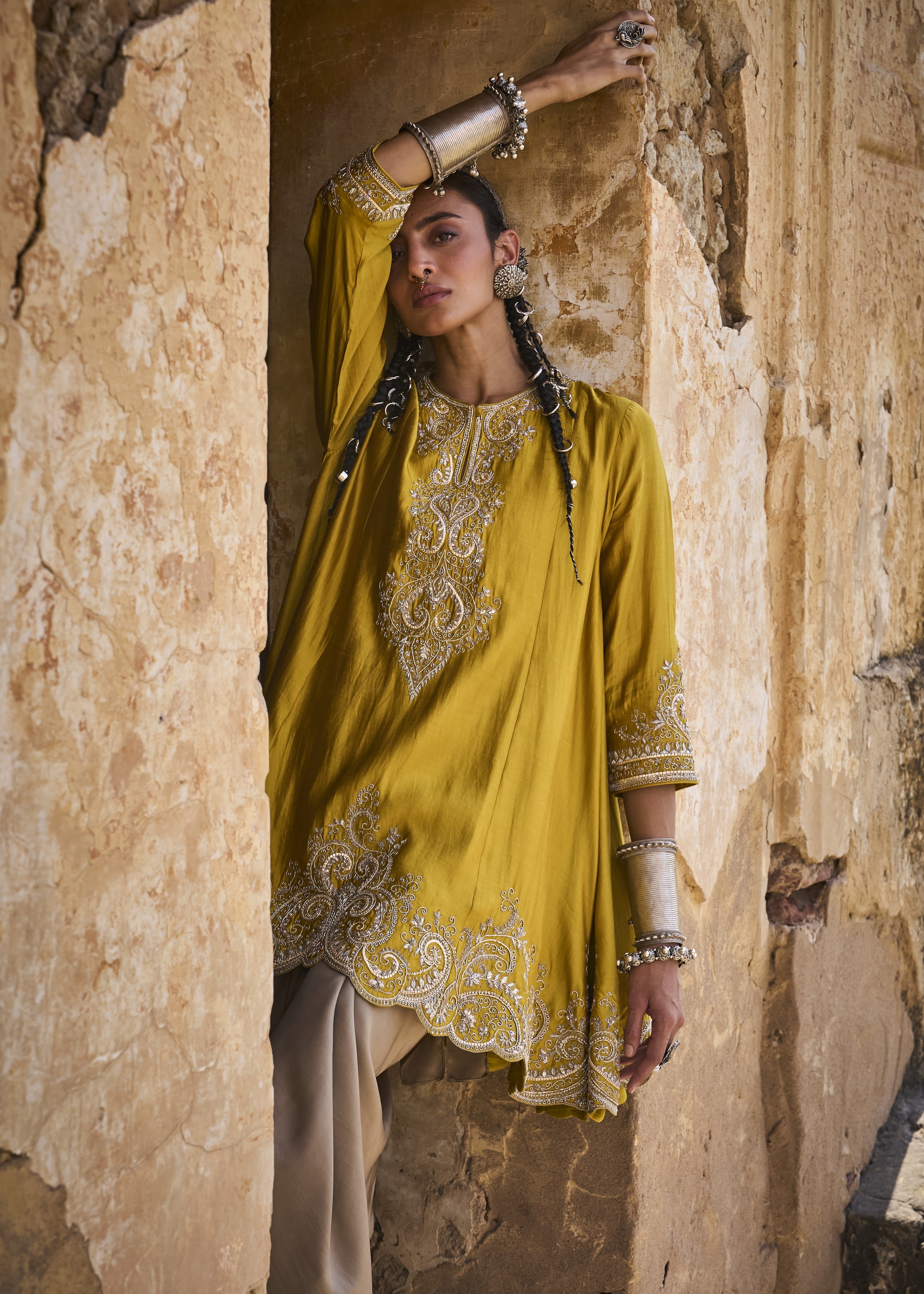 Mustard Tunic Set