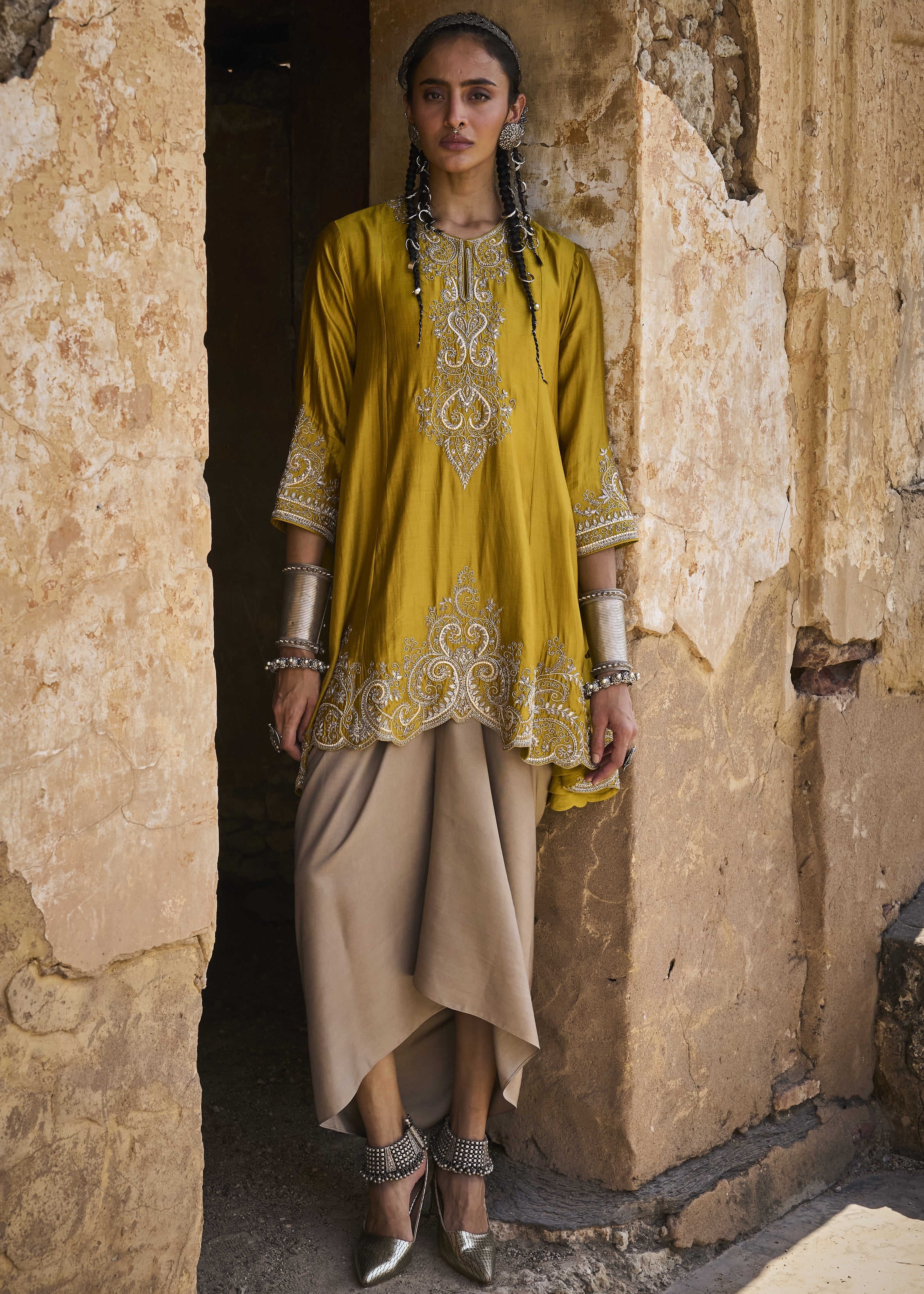 Mustard Tunic Set