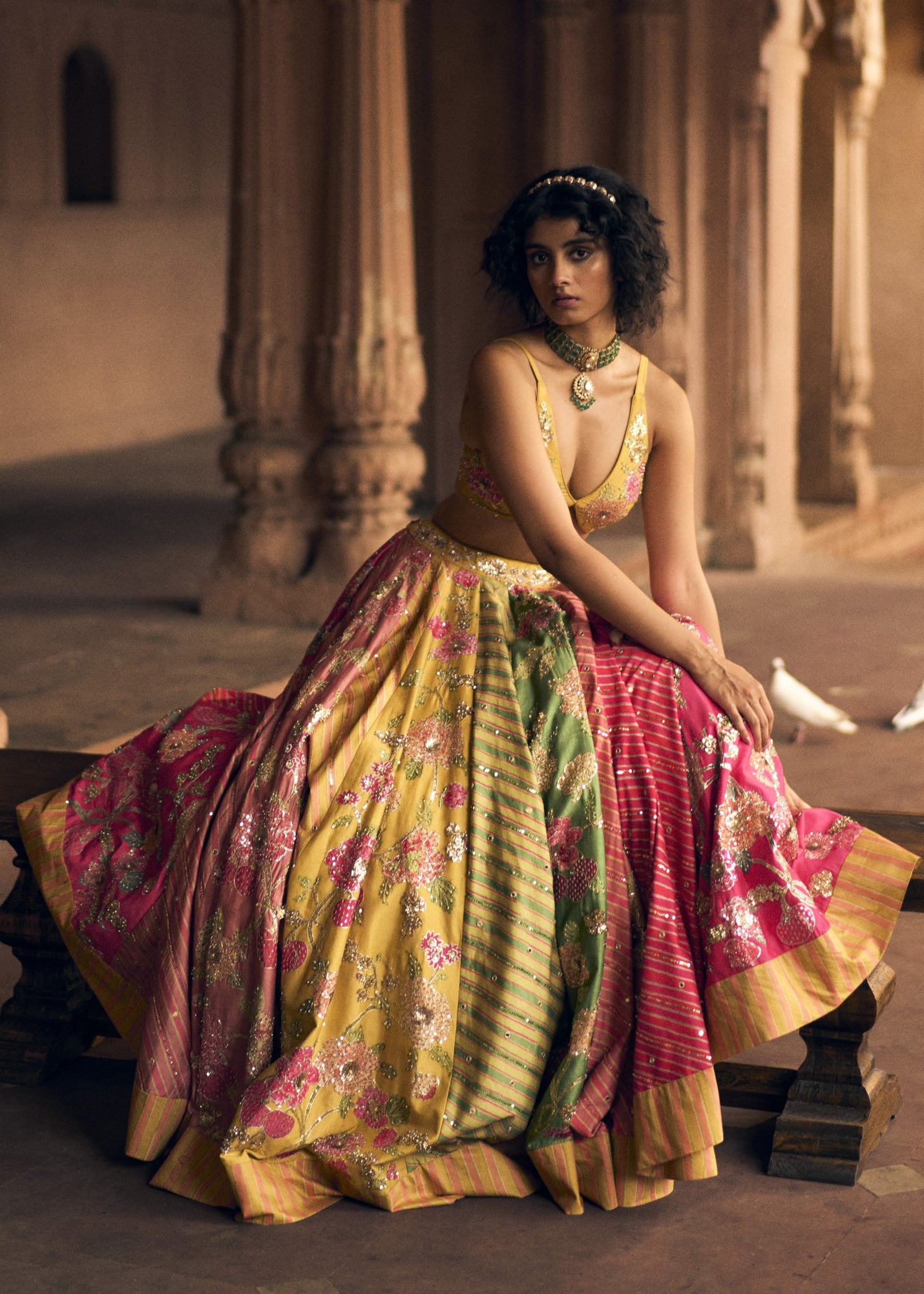 Multi-Color Floral Heavy Lehenga