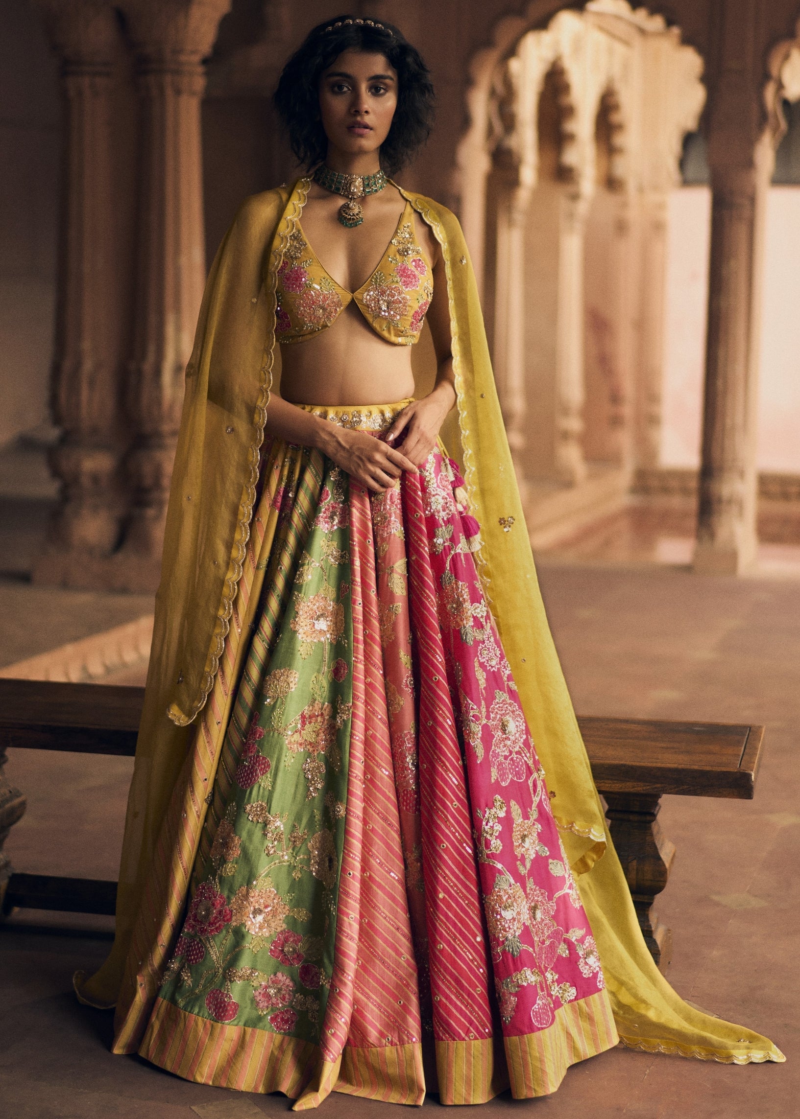 Multi-Color Floral Heavy Lehenga