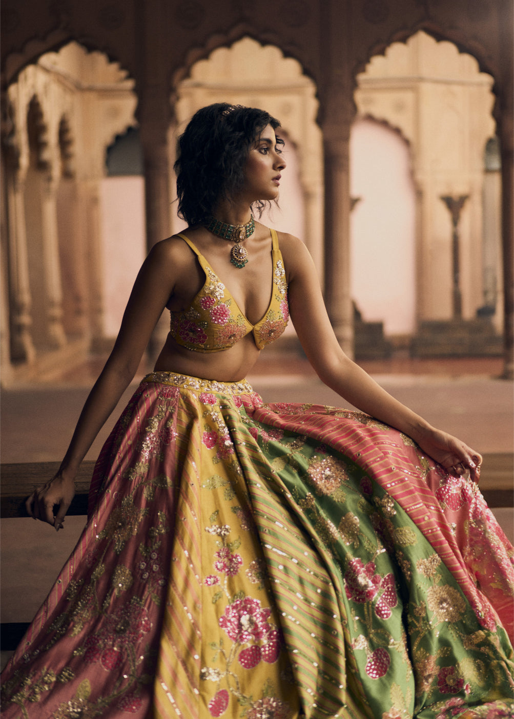 Multi-Color Floral Heavy Lehenga