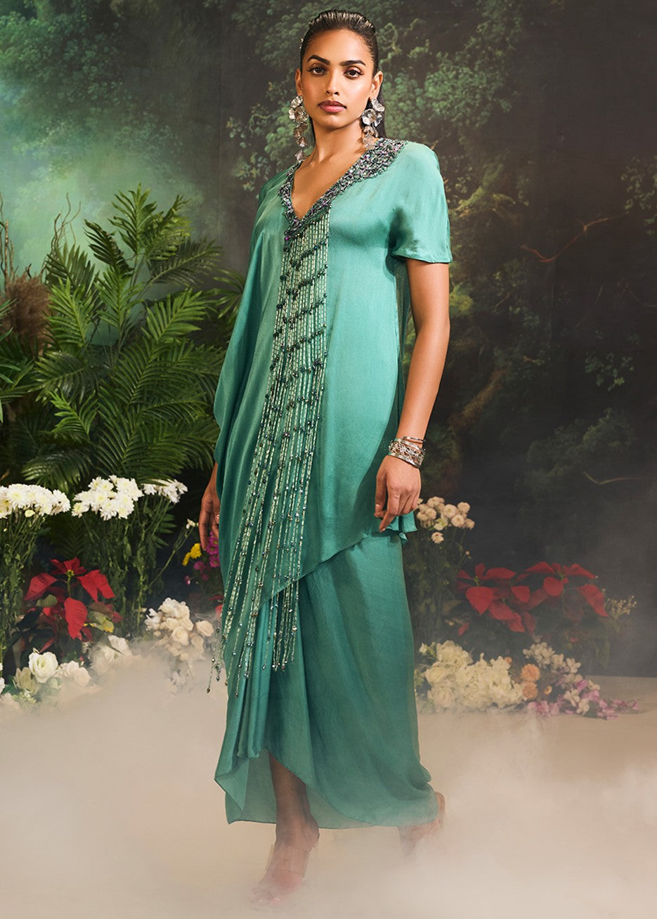 Teal Sage Kurta Set