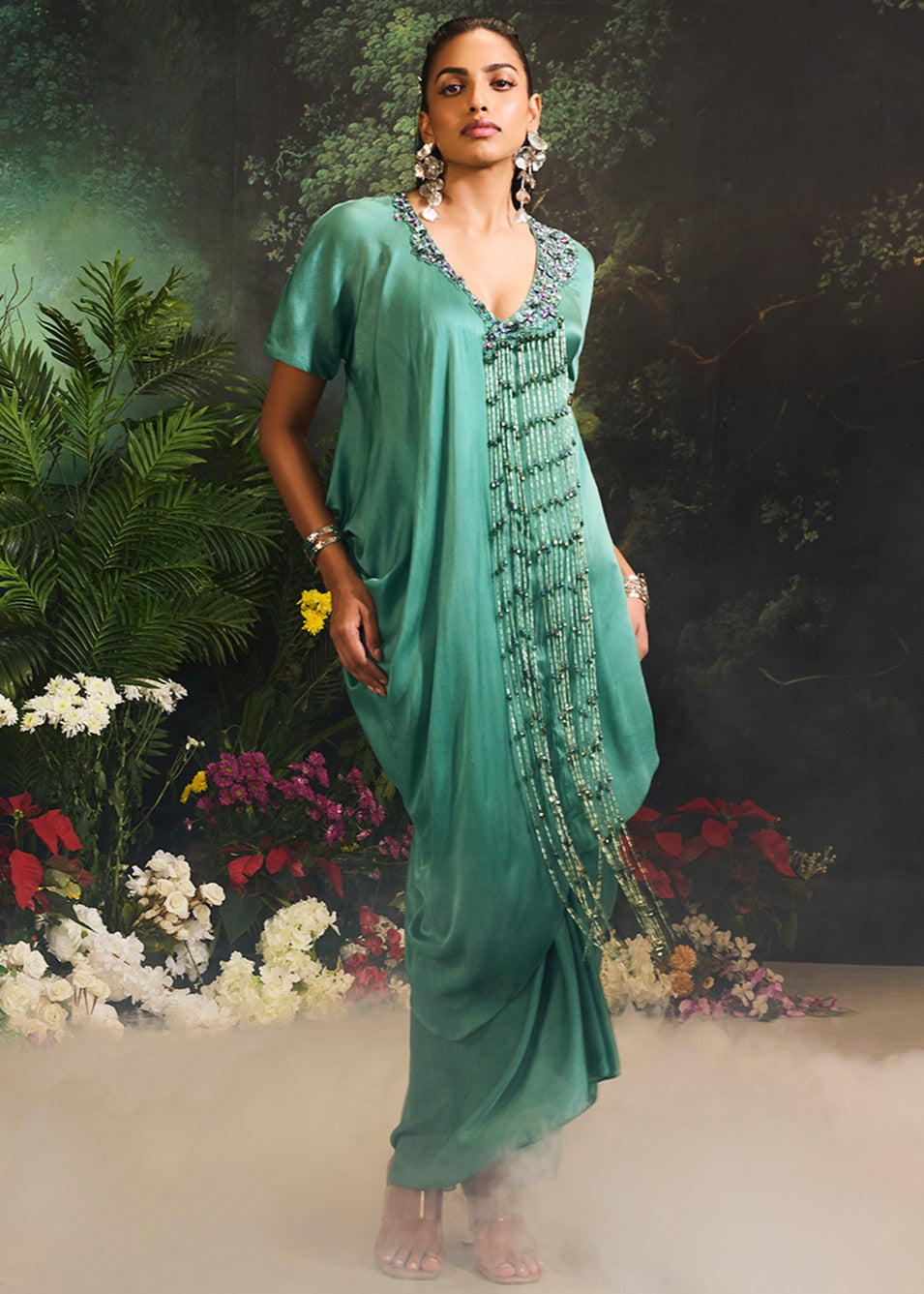 Teal Sage Kurta Set
