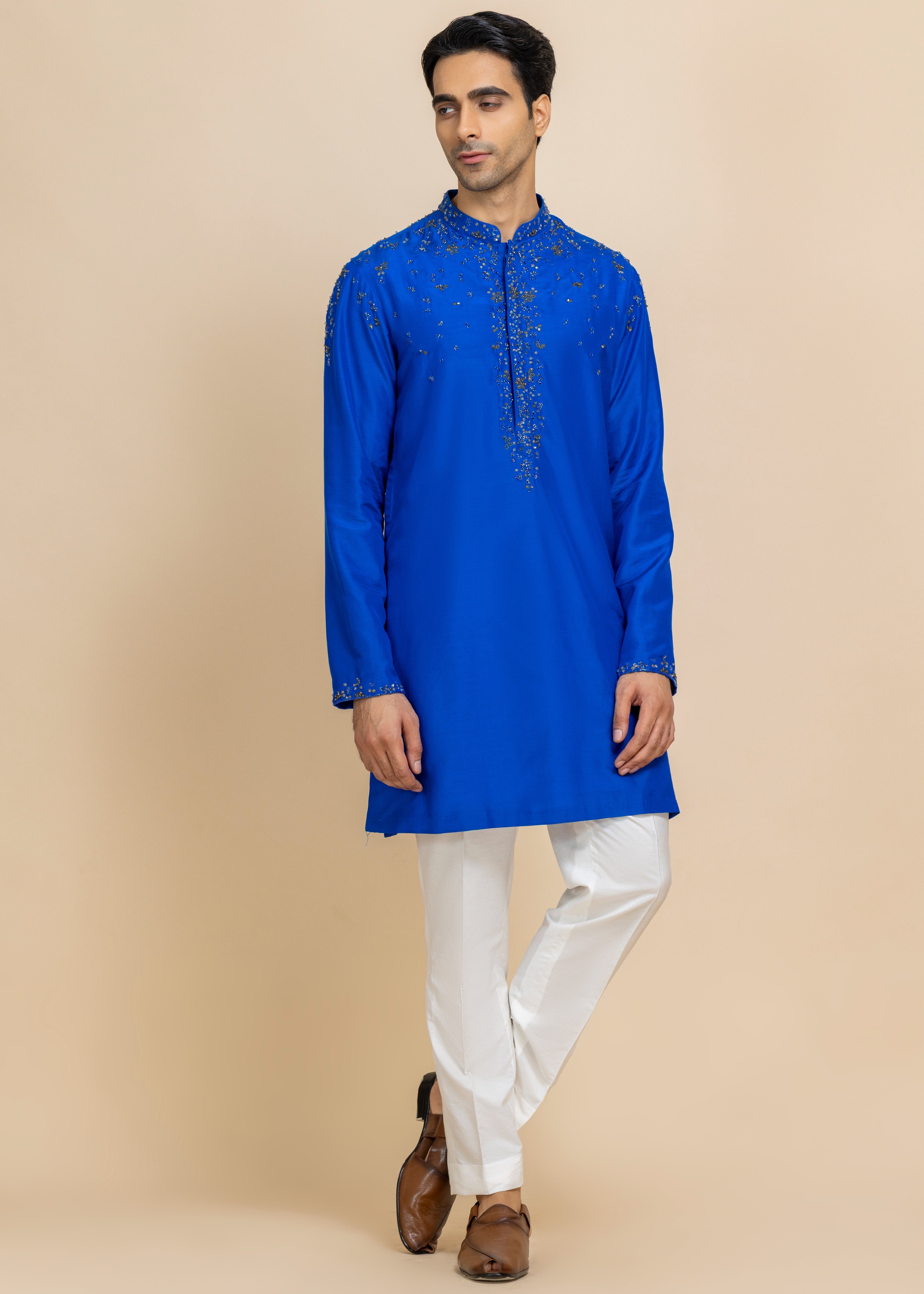 Azure Edge Kurta & Pant Set