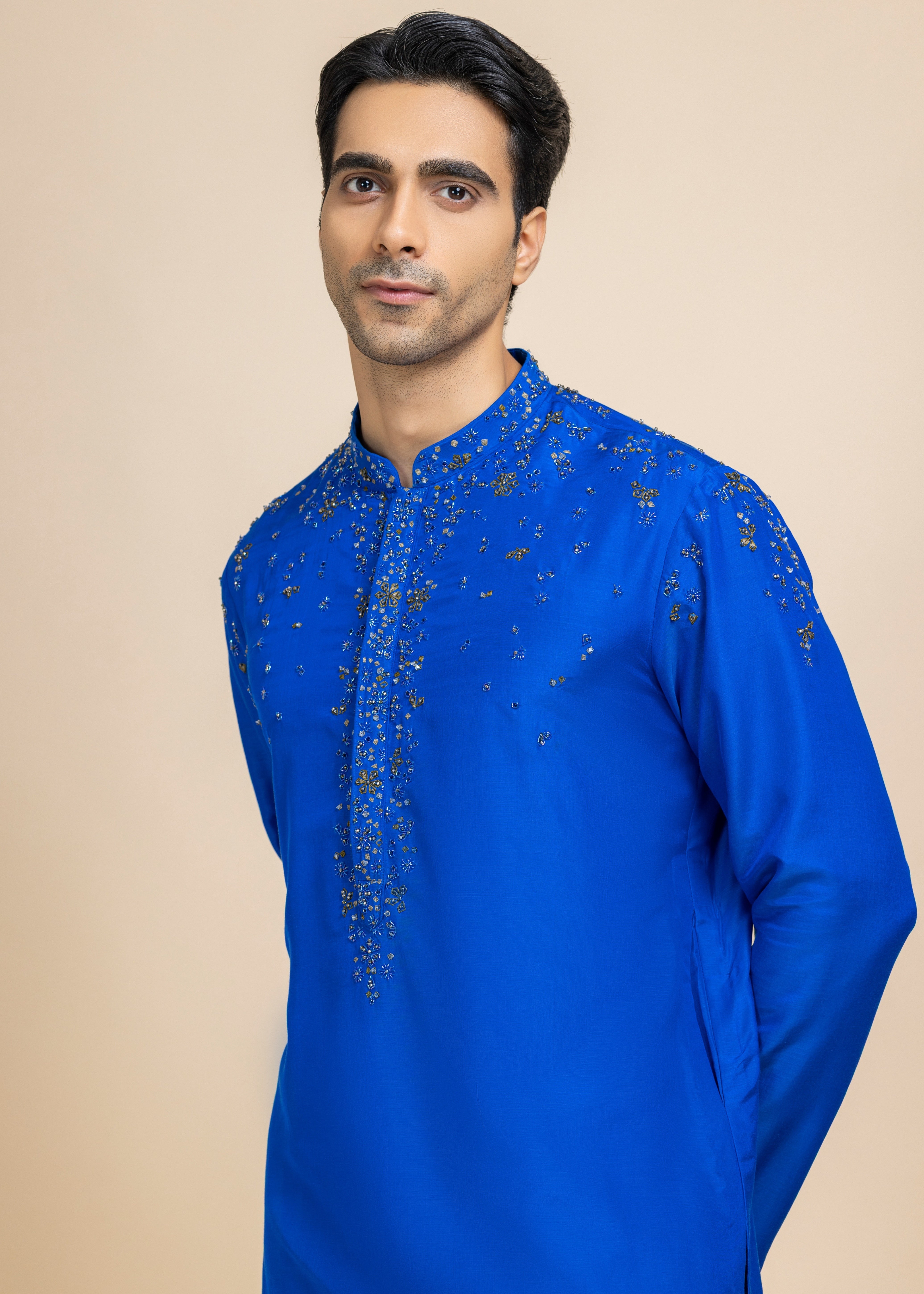 Azure Edge Kurta & Pant Set