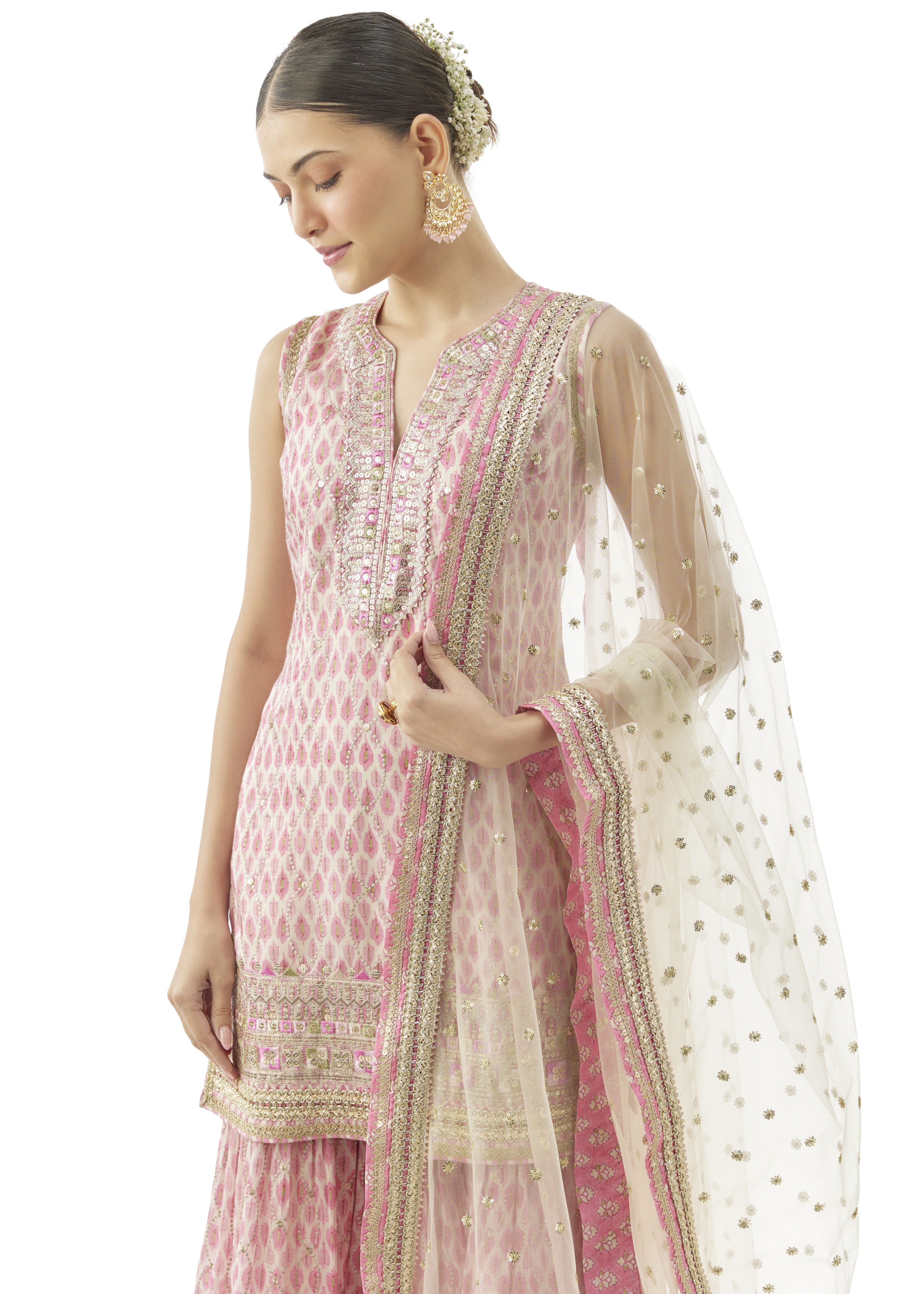 Pink Dhruvi Sharara Set