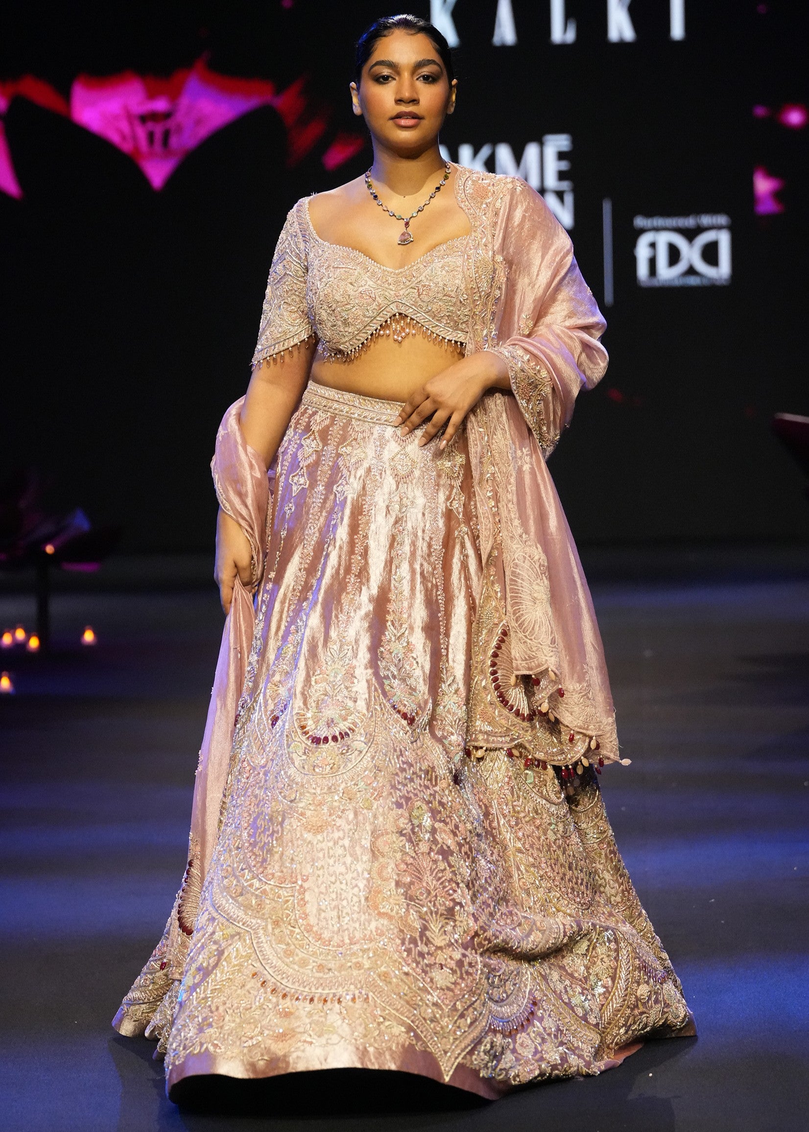 Orange Brocade Hand Work Lehenga Choli With Dupatta