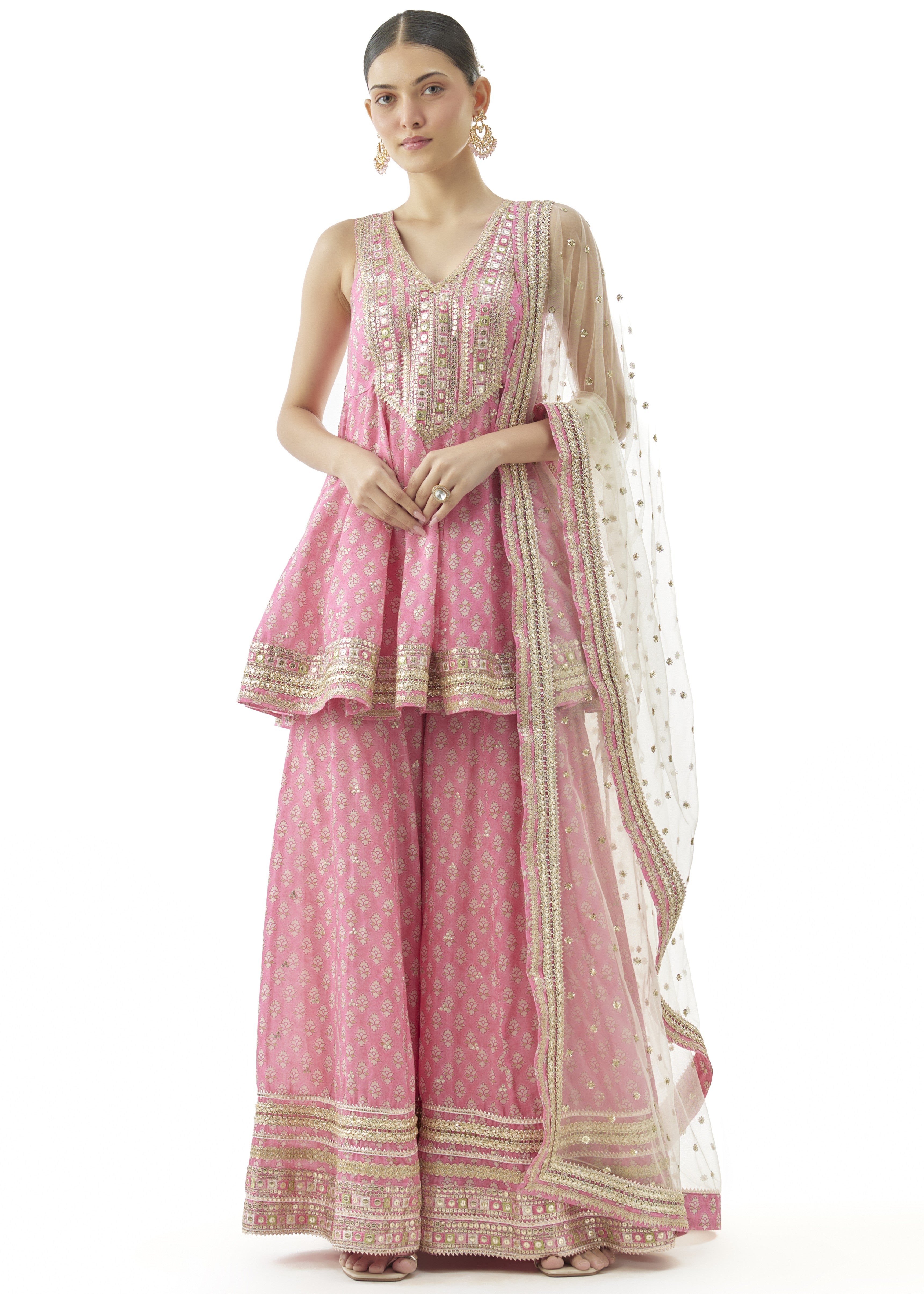 Pink Simoni Peplum Set