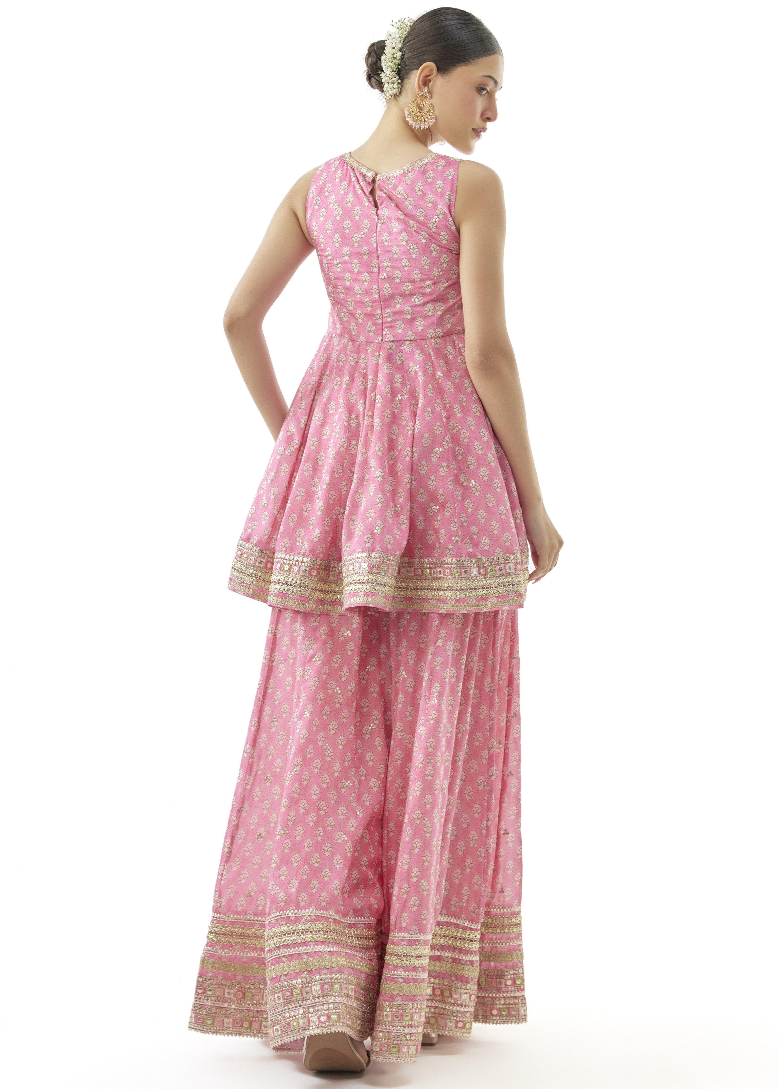 Pink Simoni Peplum Set