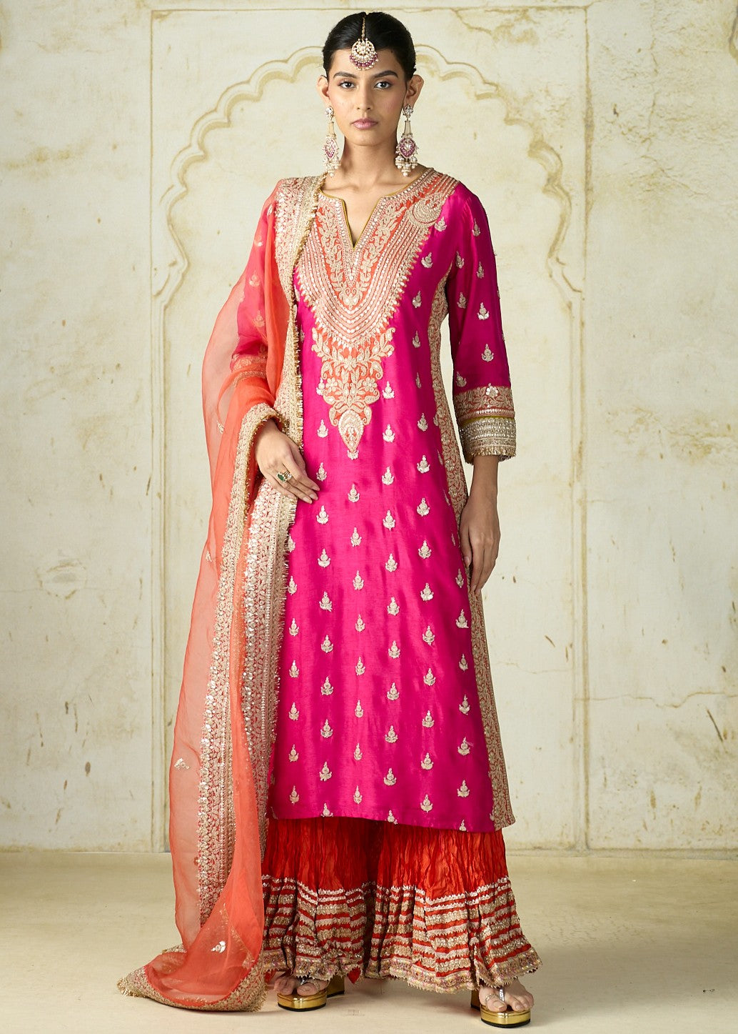 Rani Pink Fitoor Sharara Set