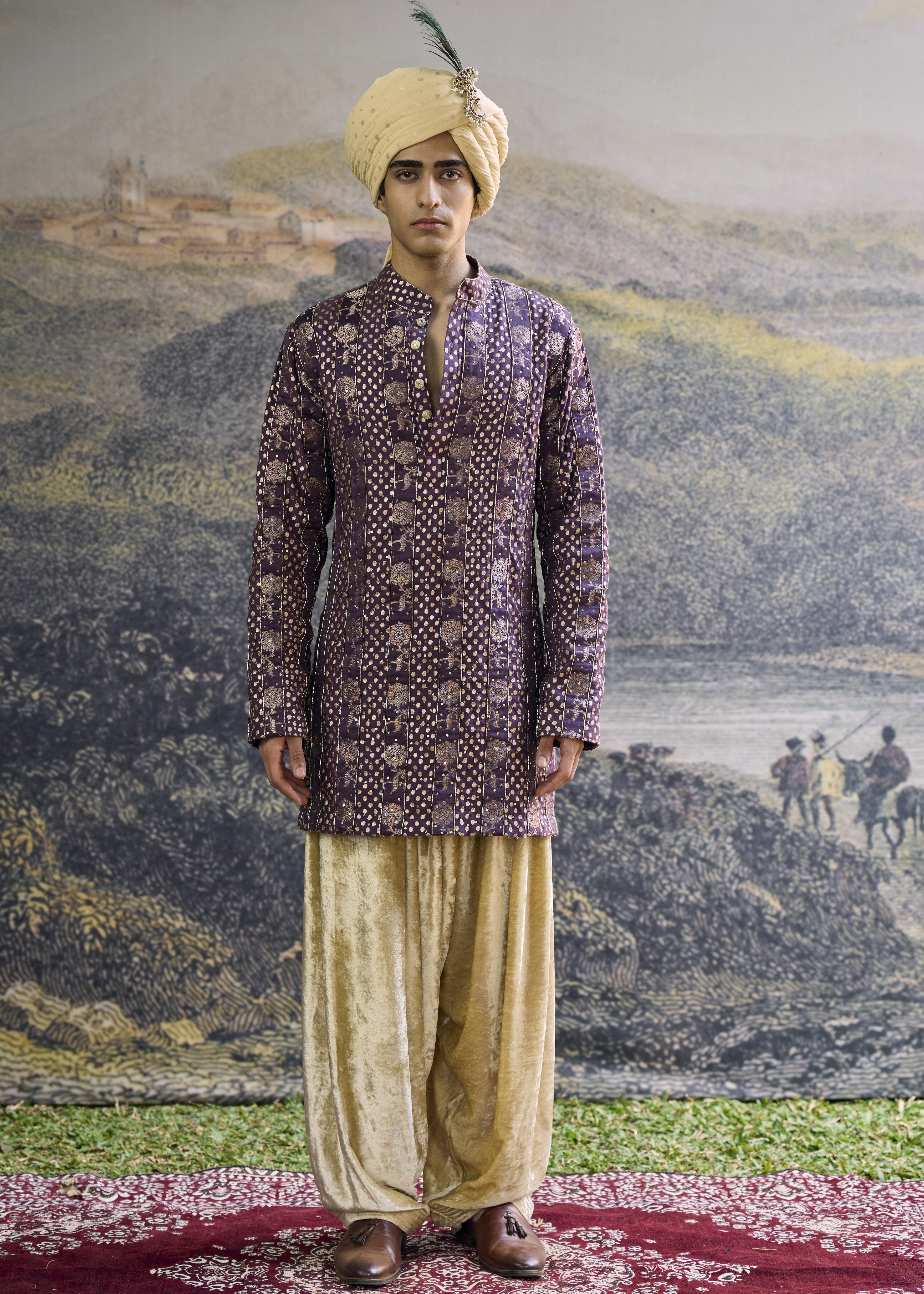 Baijanti Brocade Kurta Set