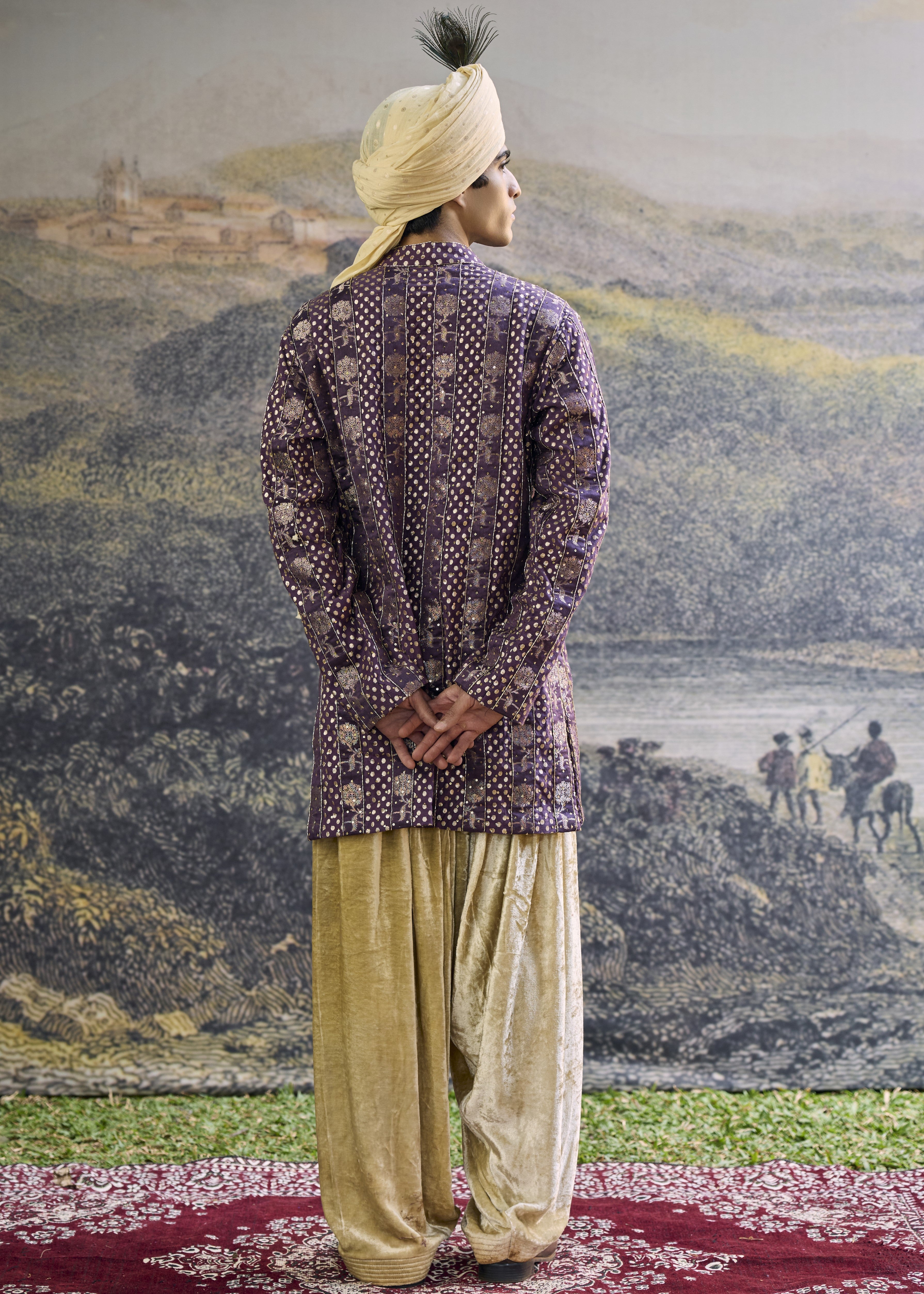 Baijanti Brocade Kurta Set